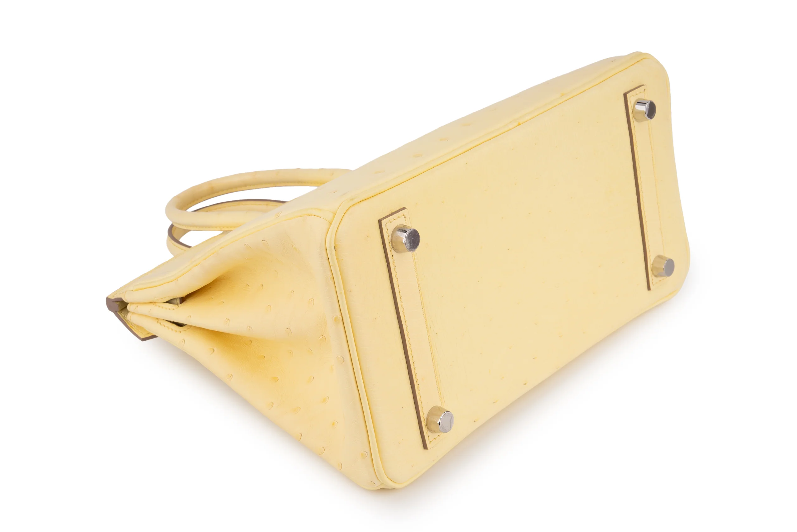 Hermès Birkin 25	Exotic	Ostrich	Limoncello	PHW - Image 13