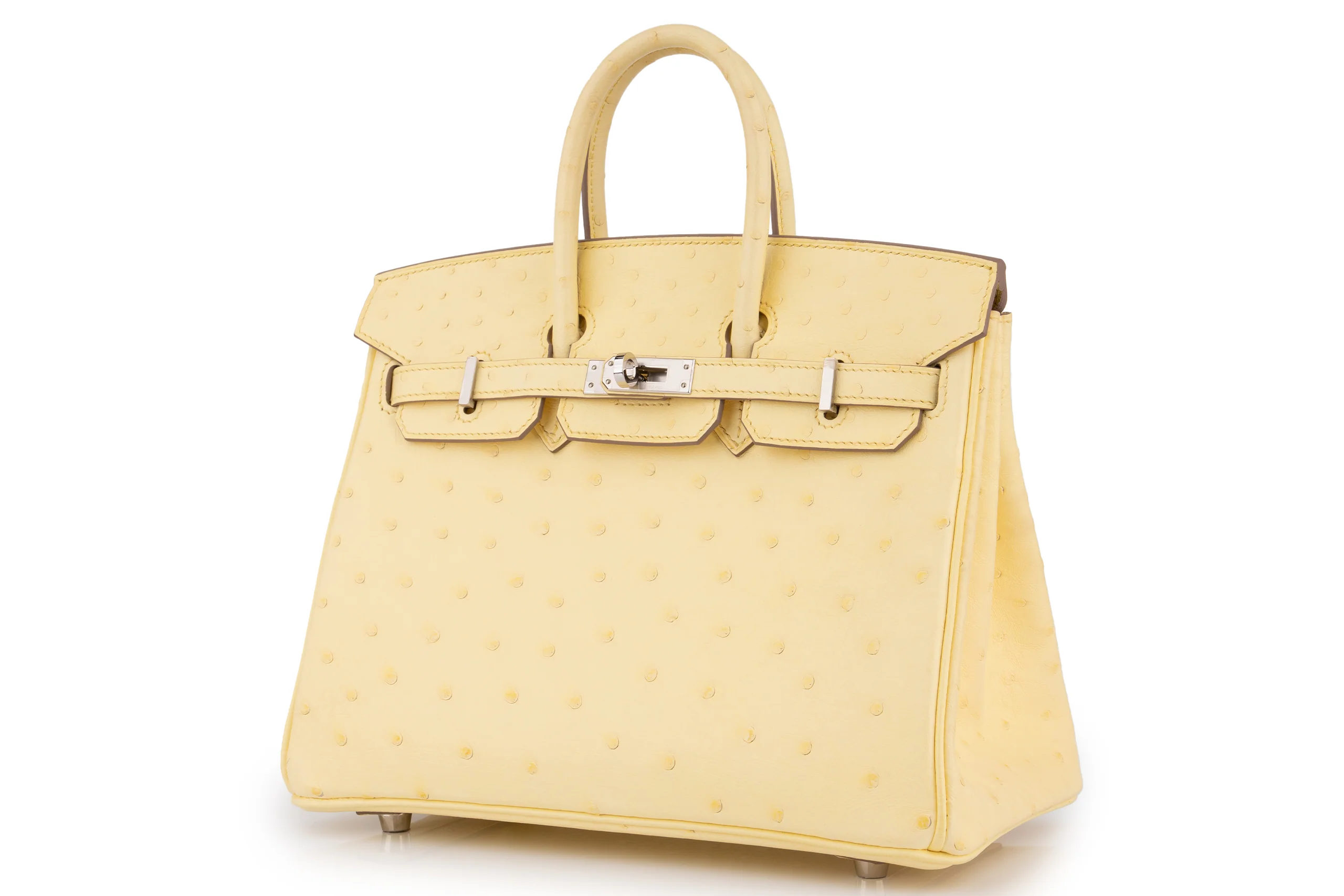 Hermès Birkin 25	Exotic	Ostrich	Limoncello	PHW - Image 2