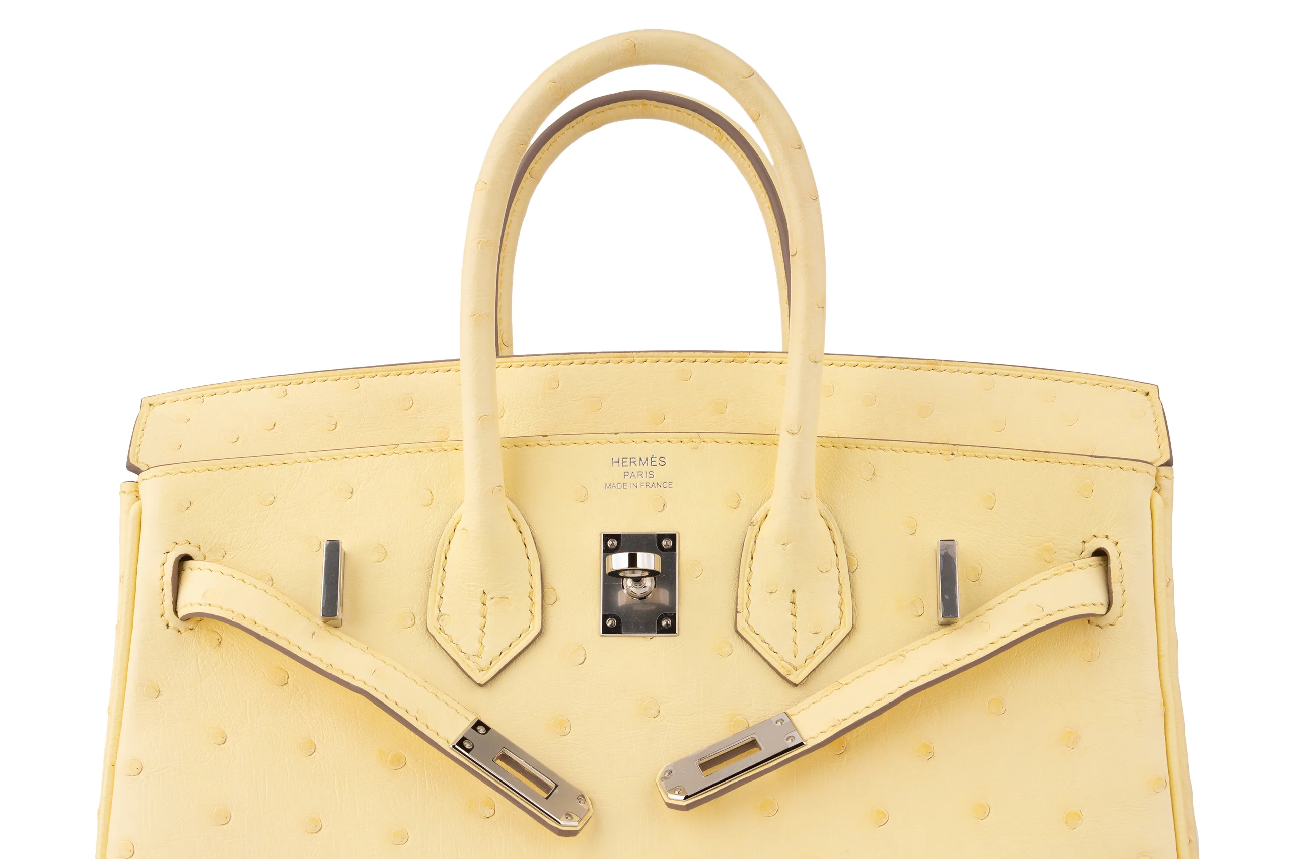Hermès Birkin 25	Exotic	Ostrich	Limoncello	PHW - Image 8