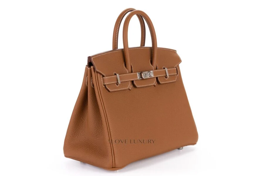 Hermès Birkin 25 Gold Togo Palladium Hardware - Image 2