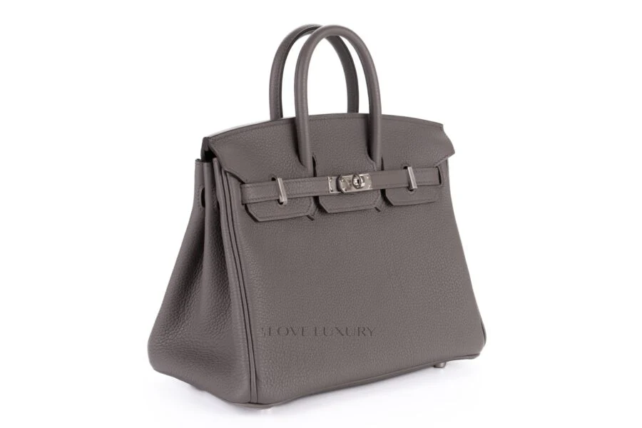 Hermès Birkin 25 Gris Etain Togo Palladium Hardware - Image 2