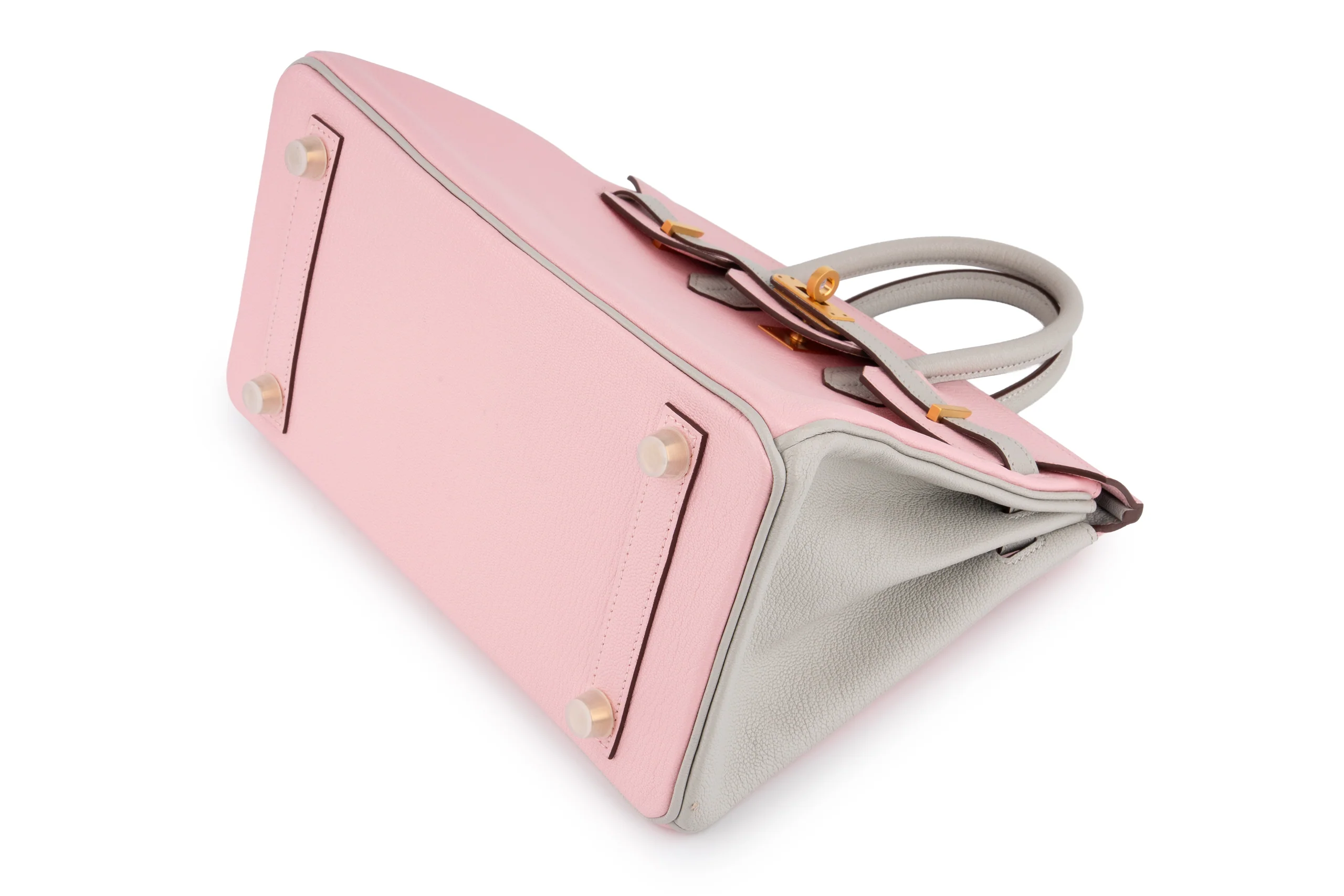Hermès Birkin 25	HSS	Chevre	Sakura/Gris Pale	BGHW - Image 10
