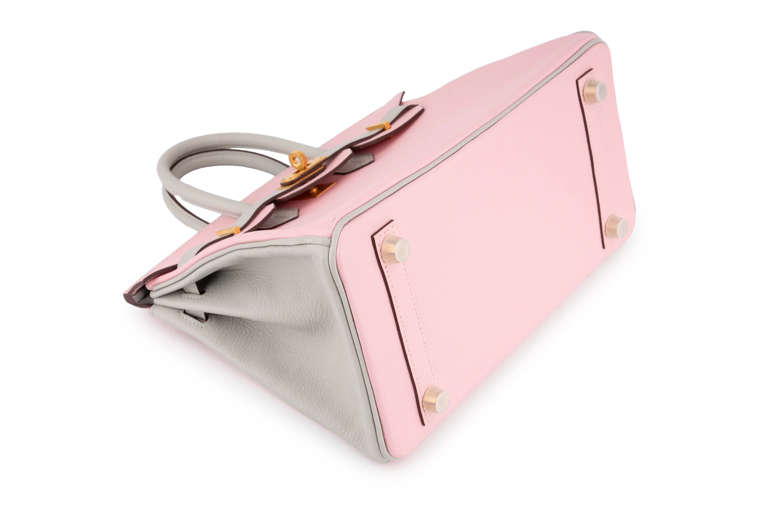 Hermès Birkin 25	HSS	Chevre	Sakura/Gris Pale	BGHW - Image 11