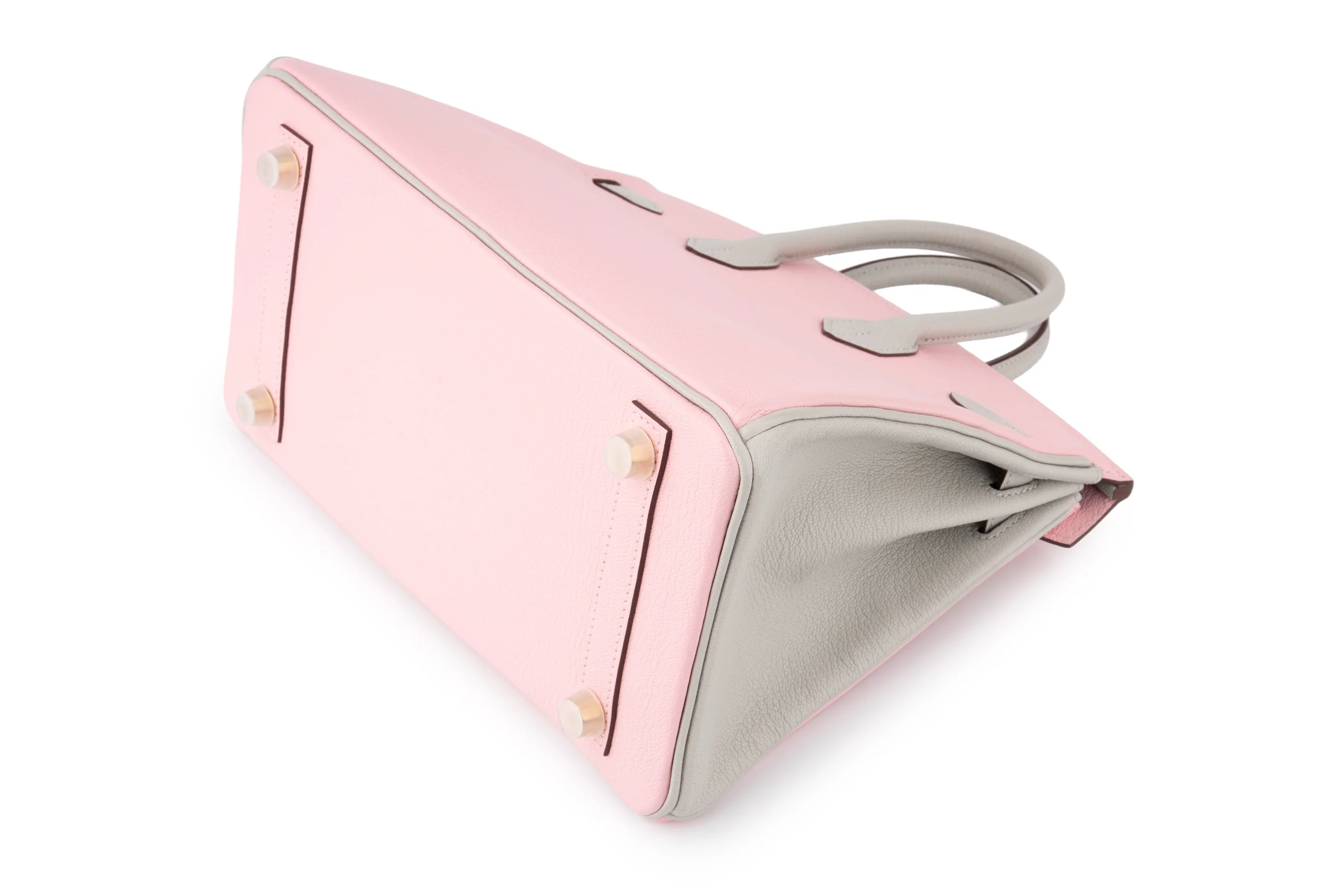 Hermès Birkin 25	HSS	Chevre	Sakura/Gris Pale	BGHW - Image 12