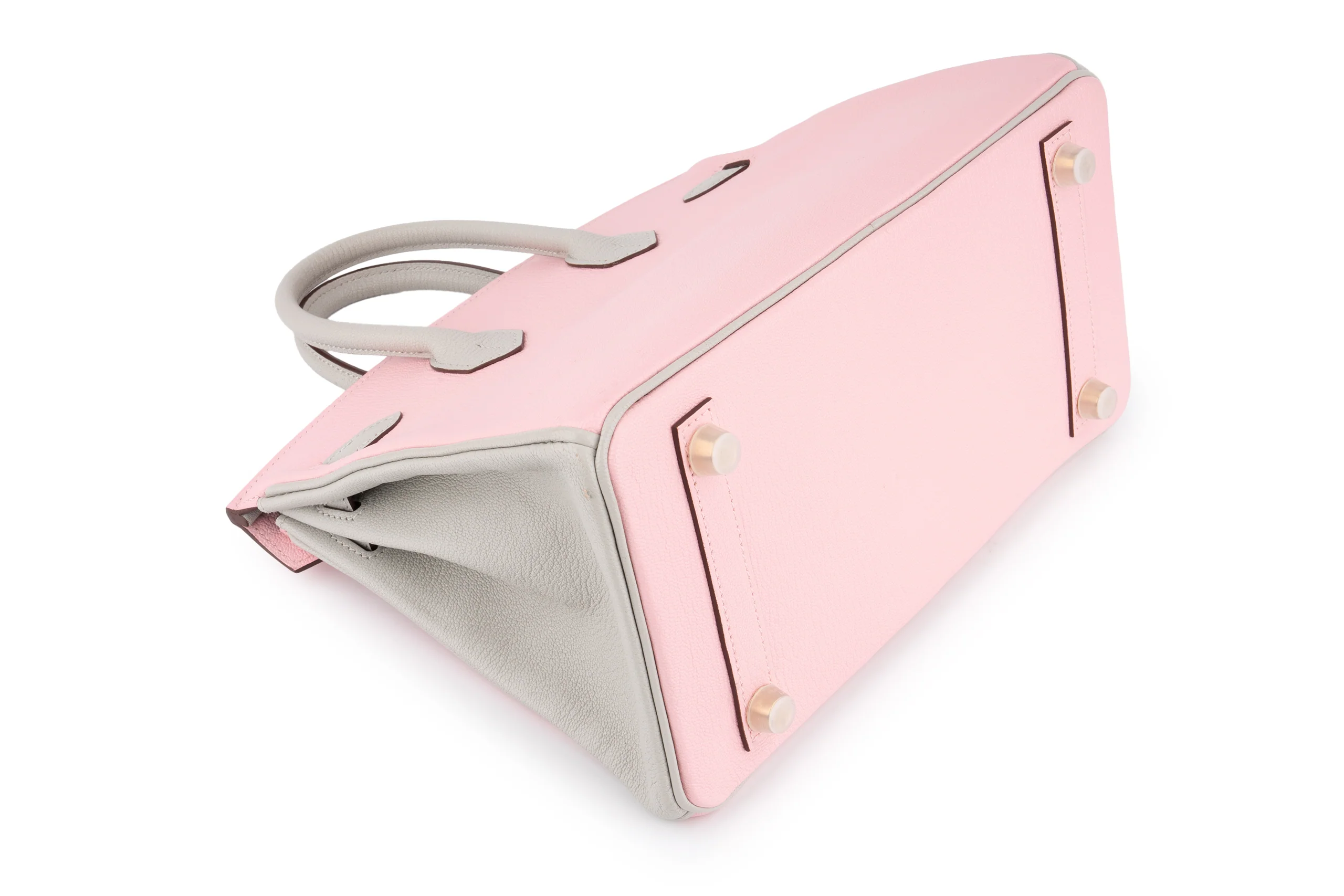 Hermès Birkin 25	HSS	Chevre	Sakura/Gris Pale	BGHW - Image 13