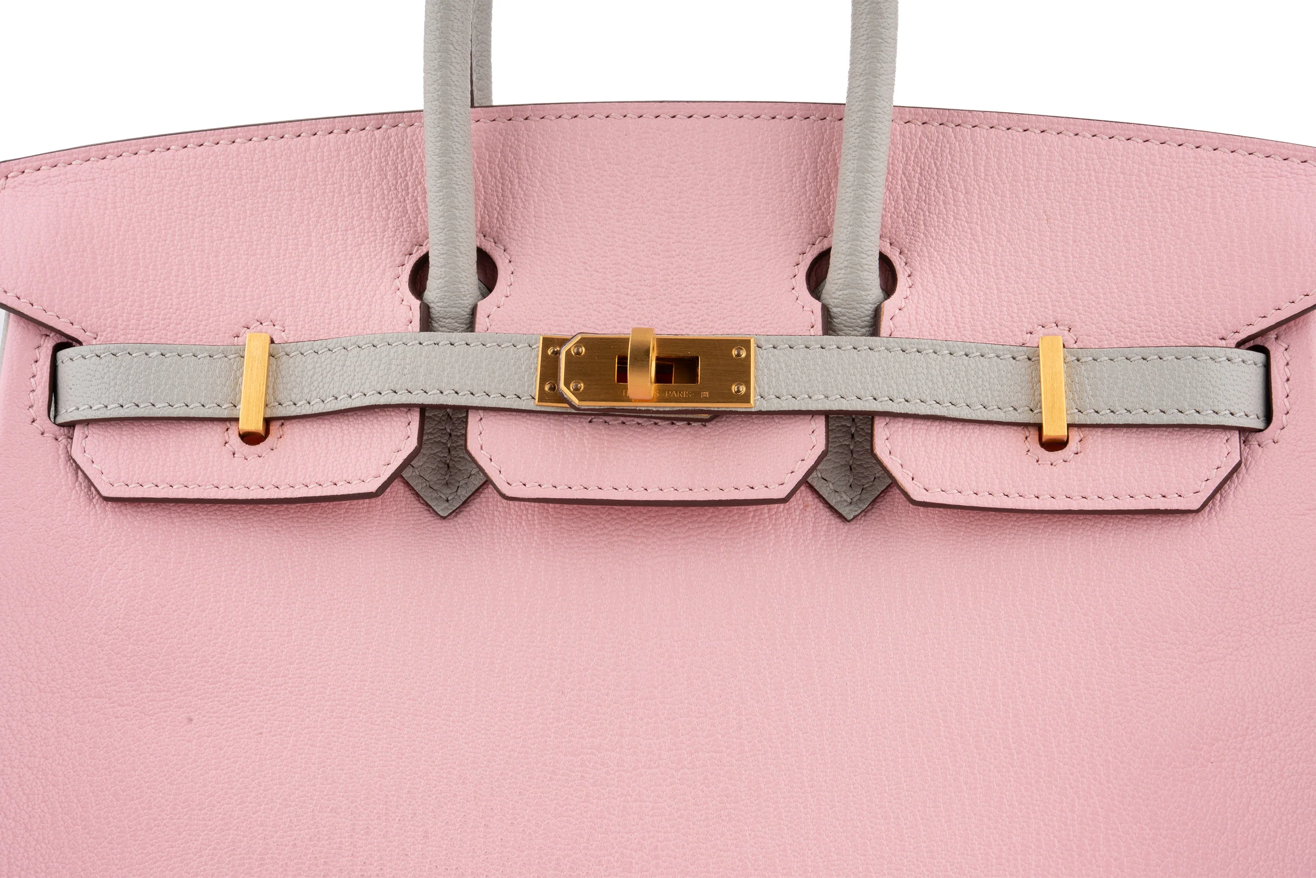 Hermès Birkin 25	HSS	Chevre	Sakura/Gris Pale	BGHW - Image 7