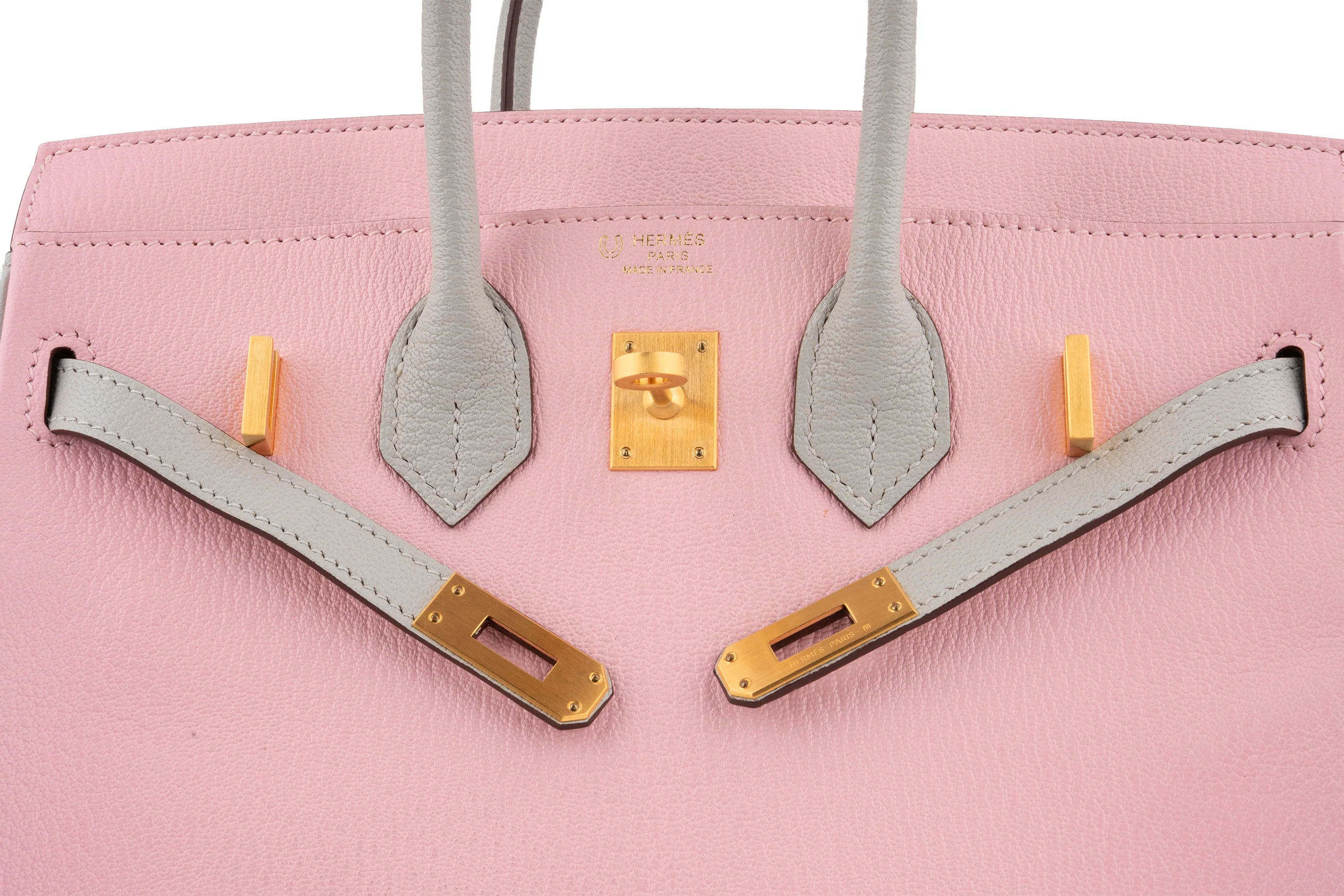 Hermès Birkin 25	HSS	Chevre	Sakura/Gris Pale	BGHW - Image 8