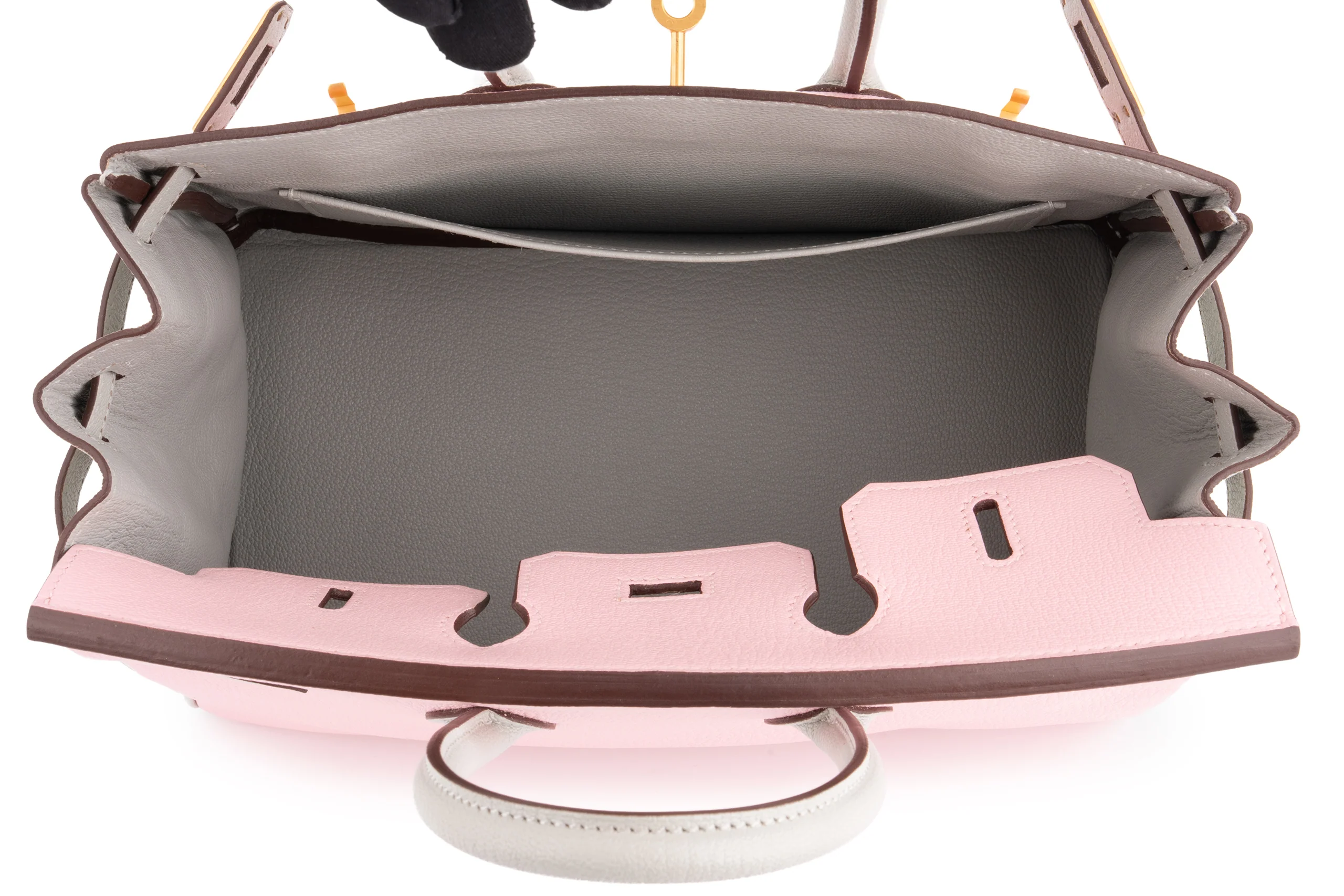 Hermès Birkin 25	HSS	Chevre	Sakura/Gris Pale	BGHW - Image 9