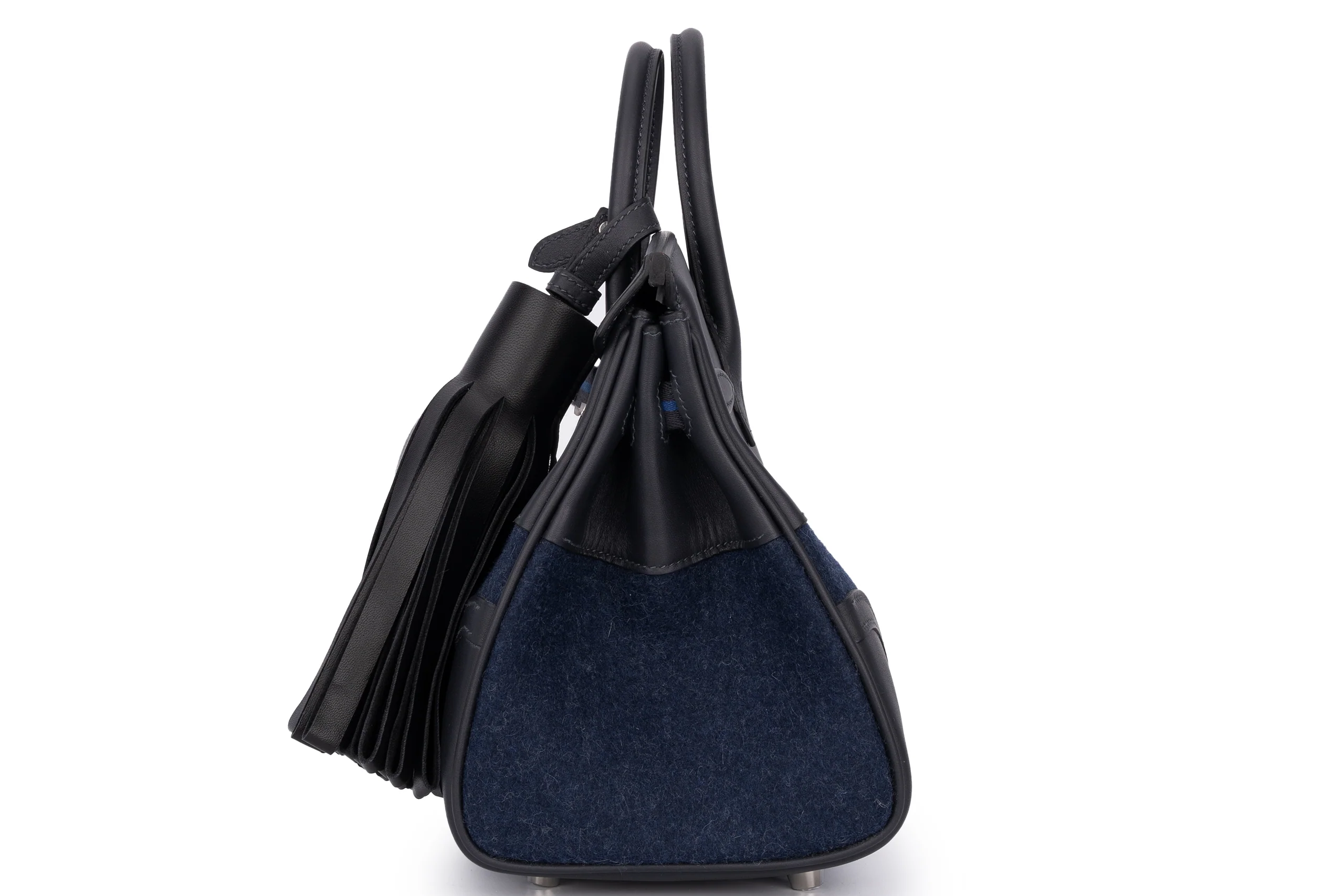 Hermès Birkin 25 	Limited Edition	Swift/Feutre	Go Team caban/Blue France/Blue Nuit/New White	PHW - Image 3