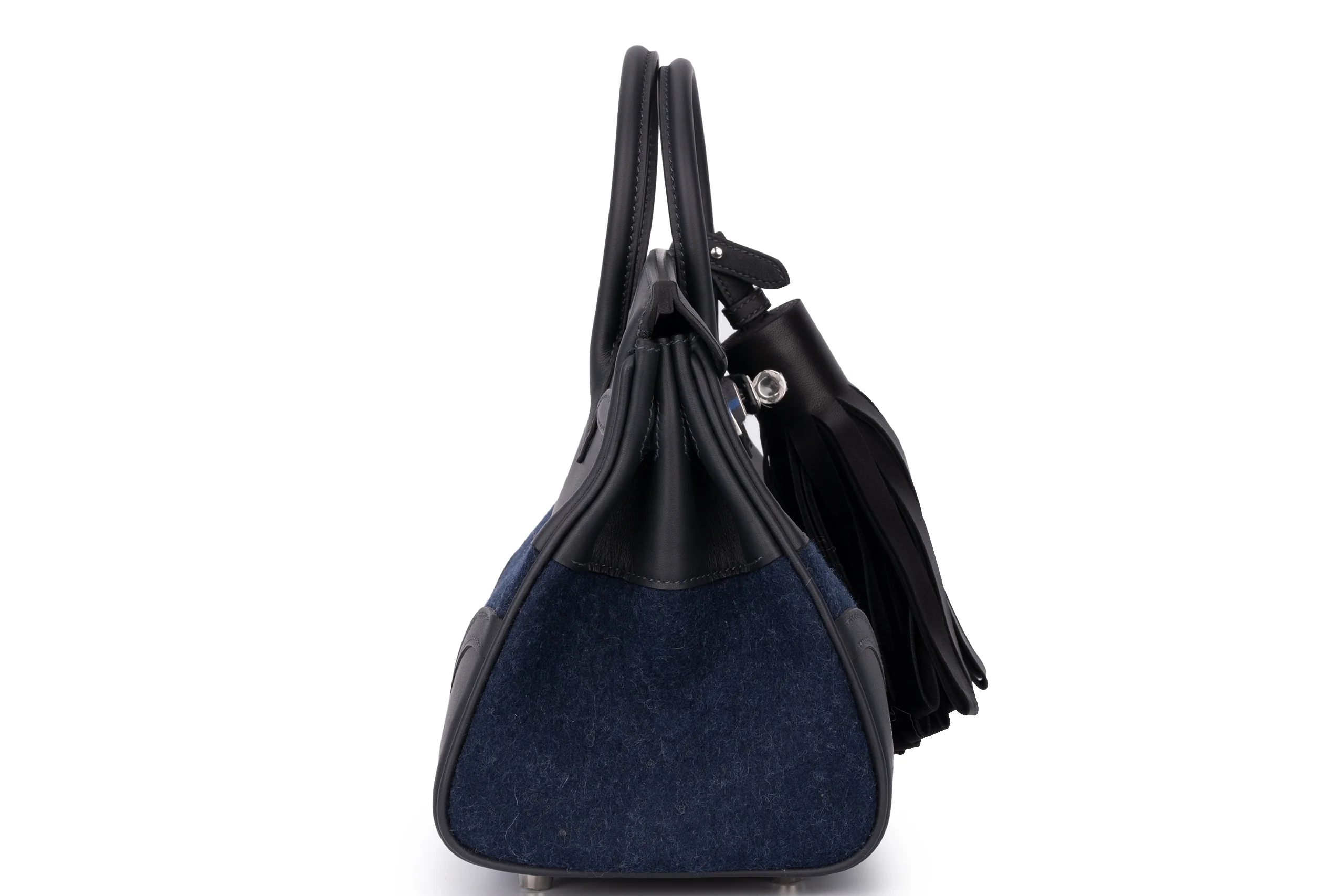 Hermès Birkin 25 	Limited Edition	Swift/Feutre	Go Team caban/Blue France/Blue Nuit/New White	PHW - Image 5
