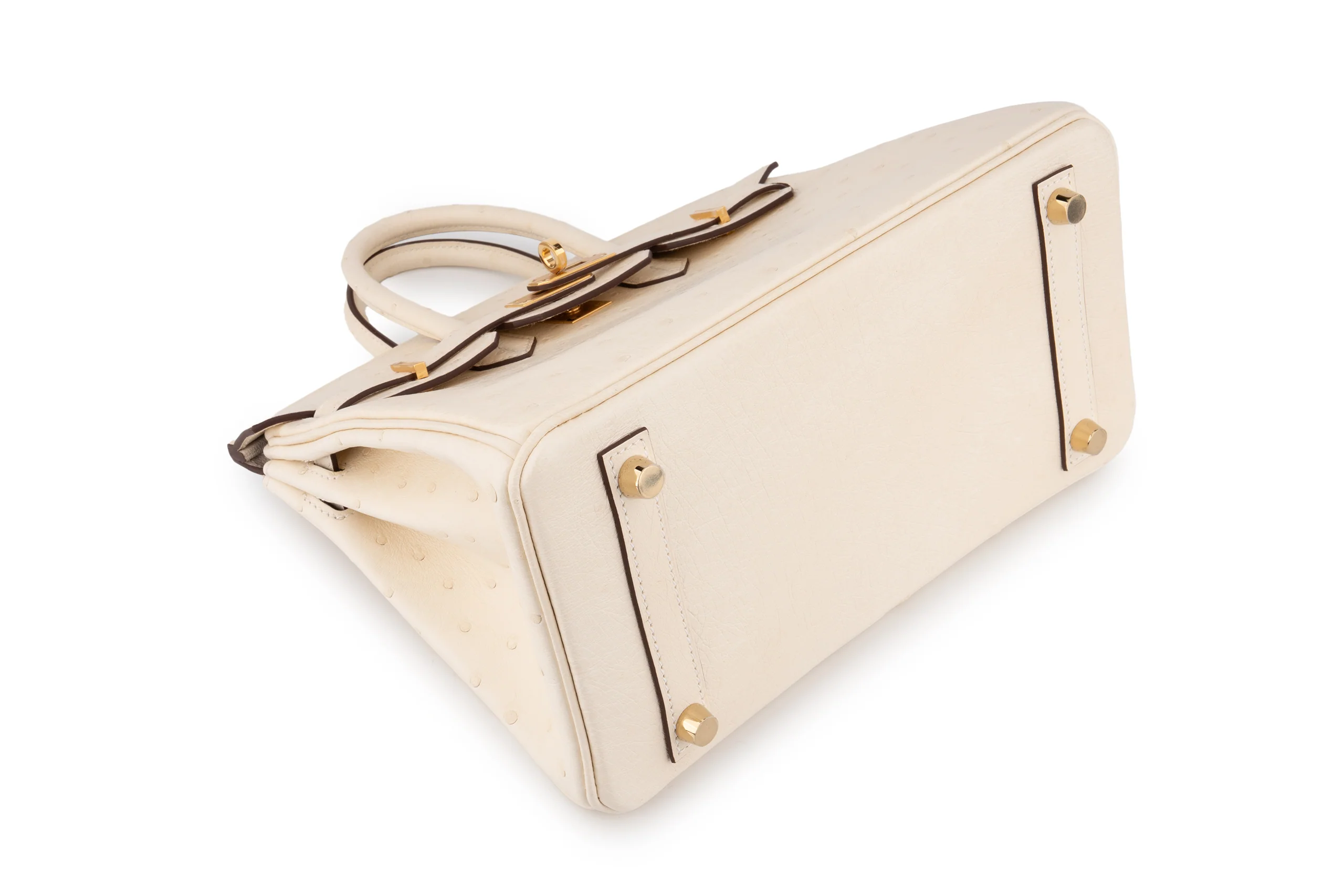 Hermès Birkin 25 		Ostrich 	Nata 	GHW - Image 11