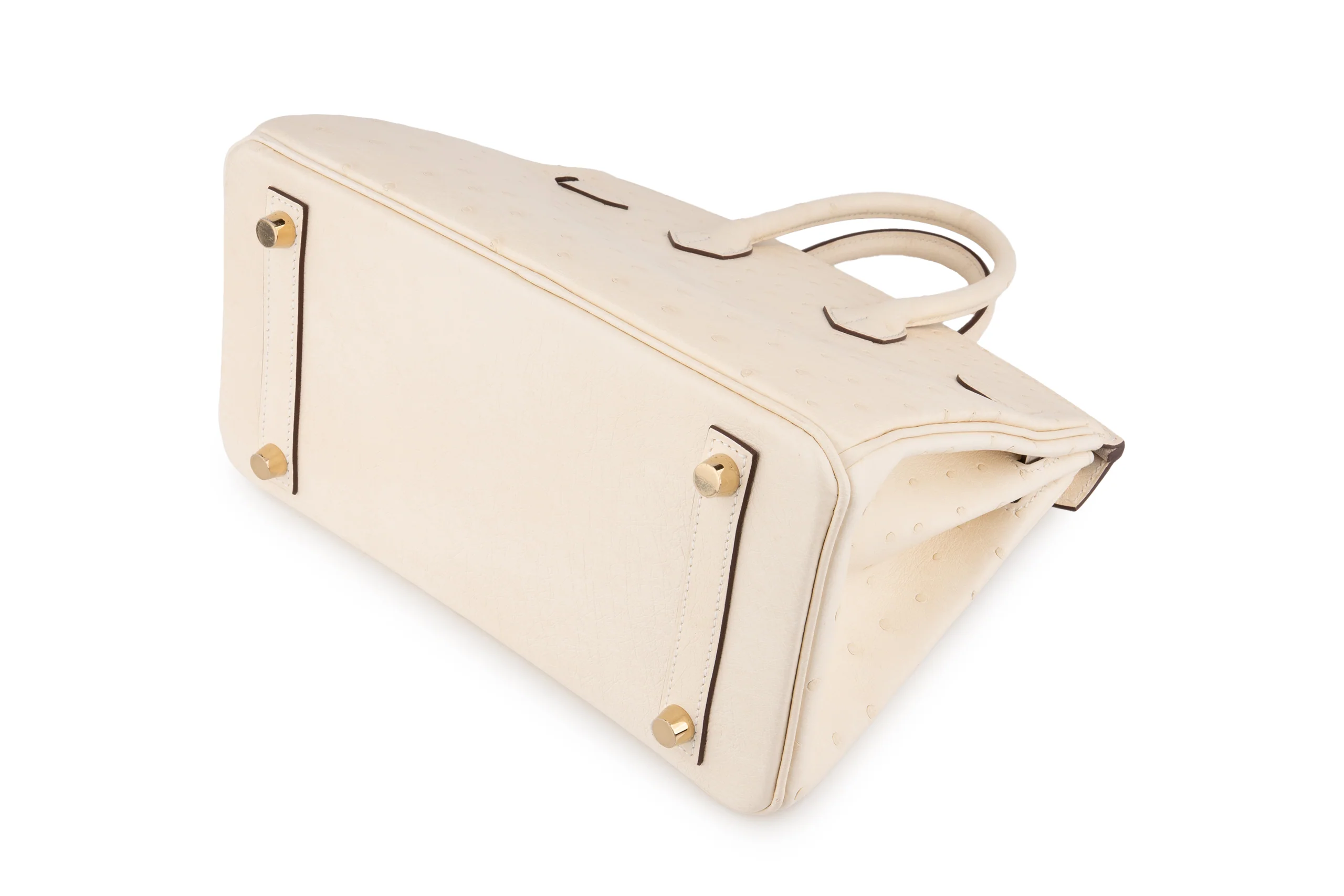 Hermès Birkin 25 		Ostrich 	Nata 	GHW - Image 12