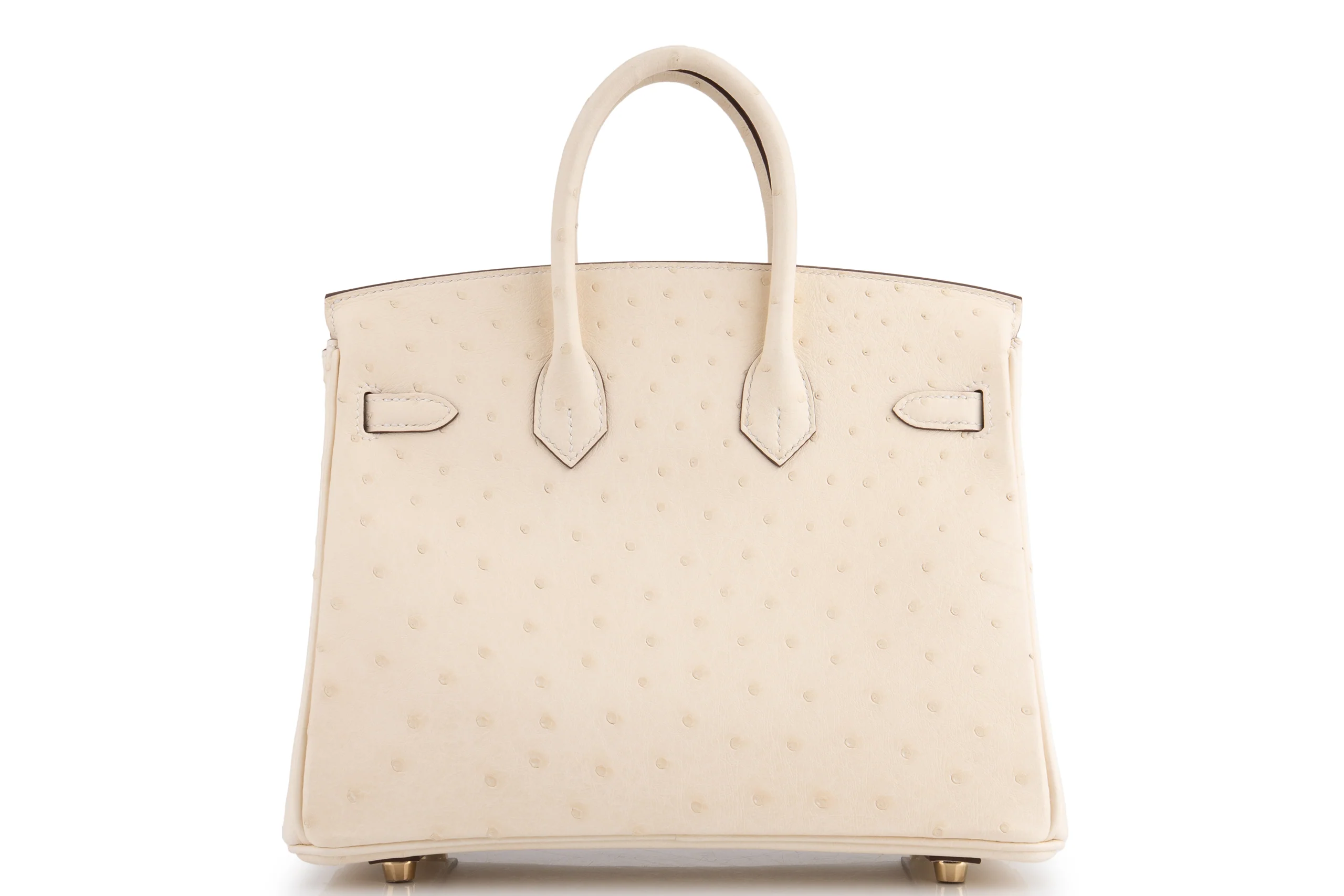 Hermès Birkin 25 		Ostrich 	Nata 	GHW - Image 4