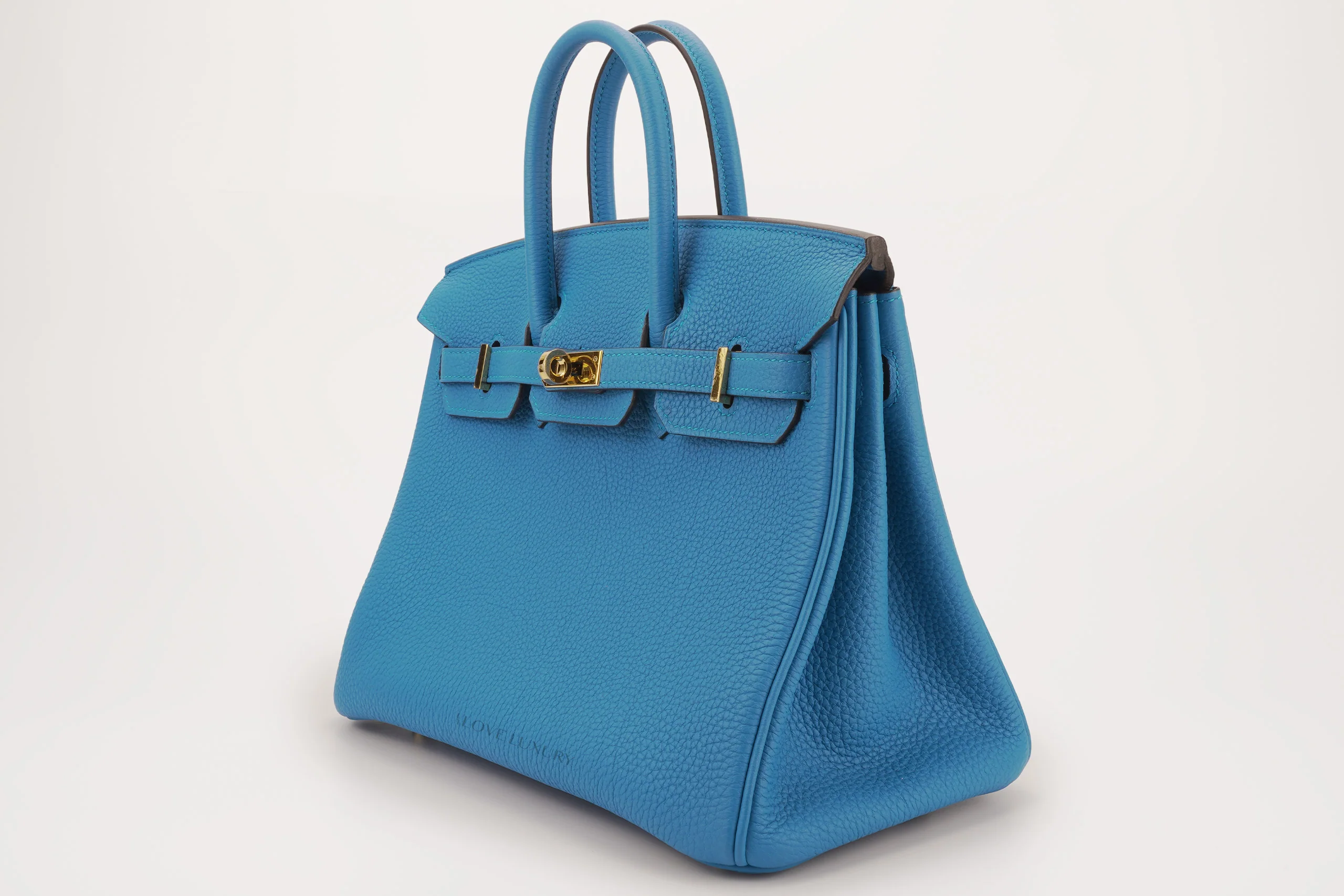 Hermès Birkin 25 Retourne Togo Blue Zanzibar GHW - Image 2