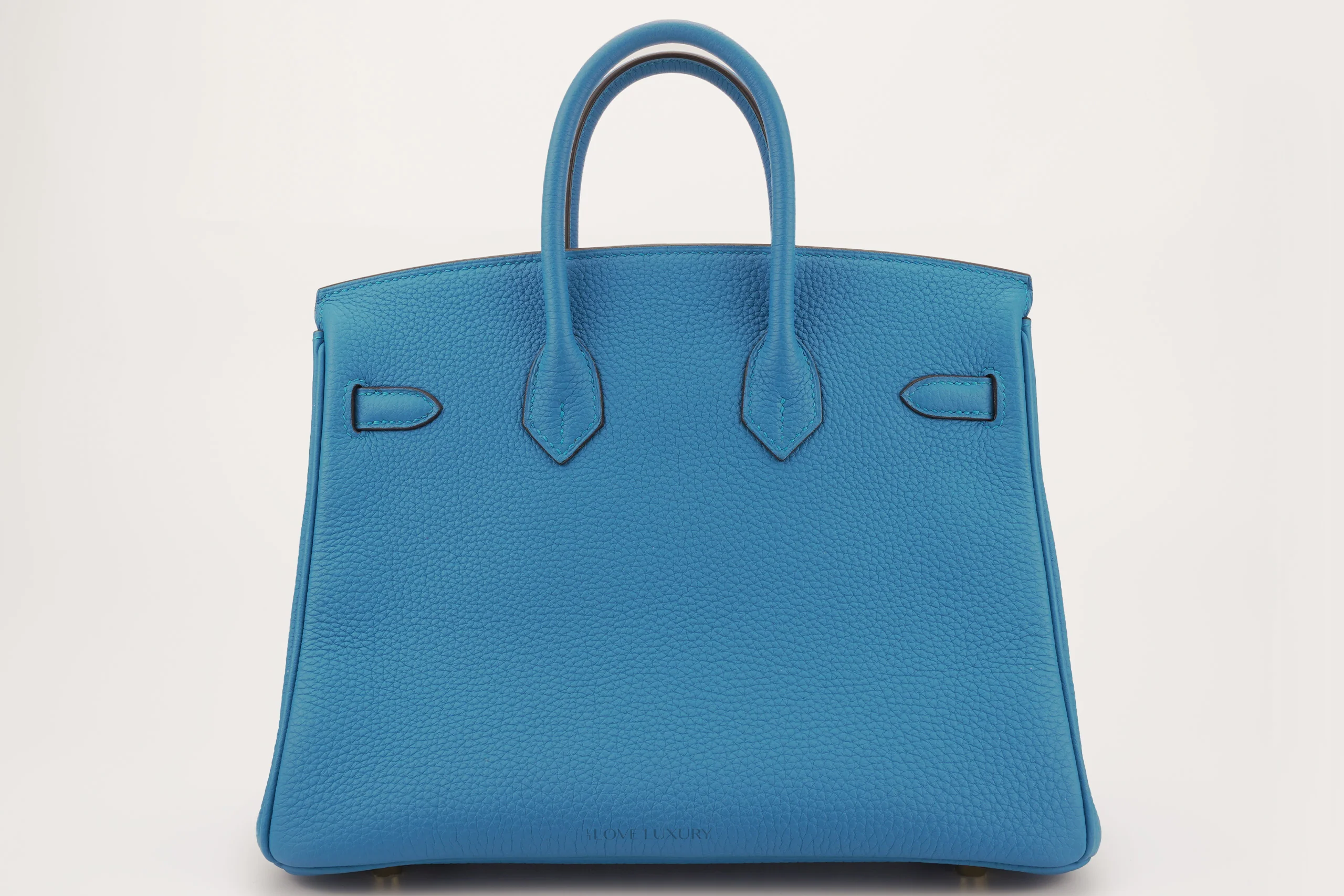 Hermès Birkin 25 Retourne Togo Blue Zanzibar GHW - Image 4
