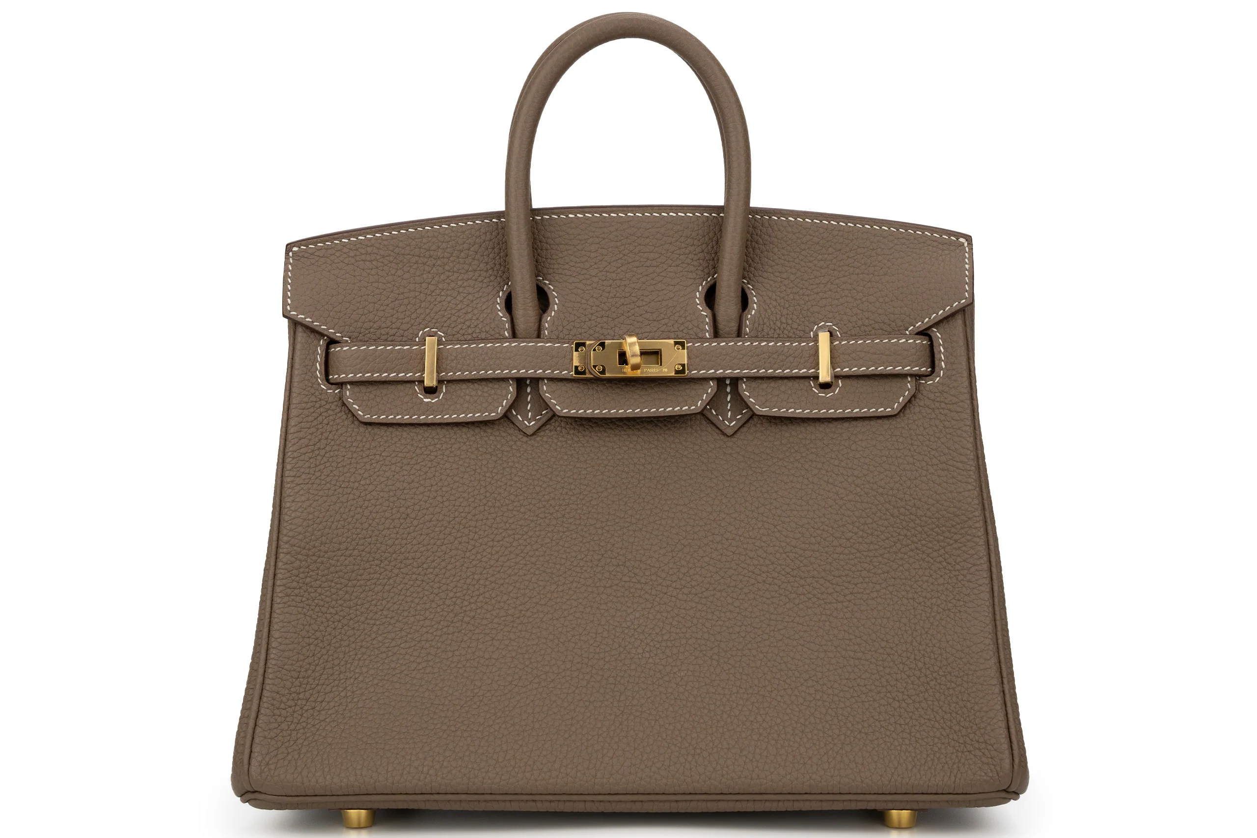Hermès Birkin 25 Retourne Togo Etoupe GHW