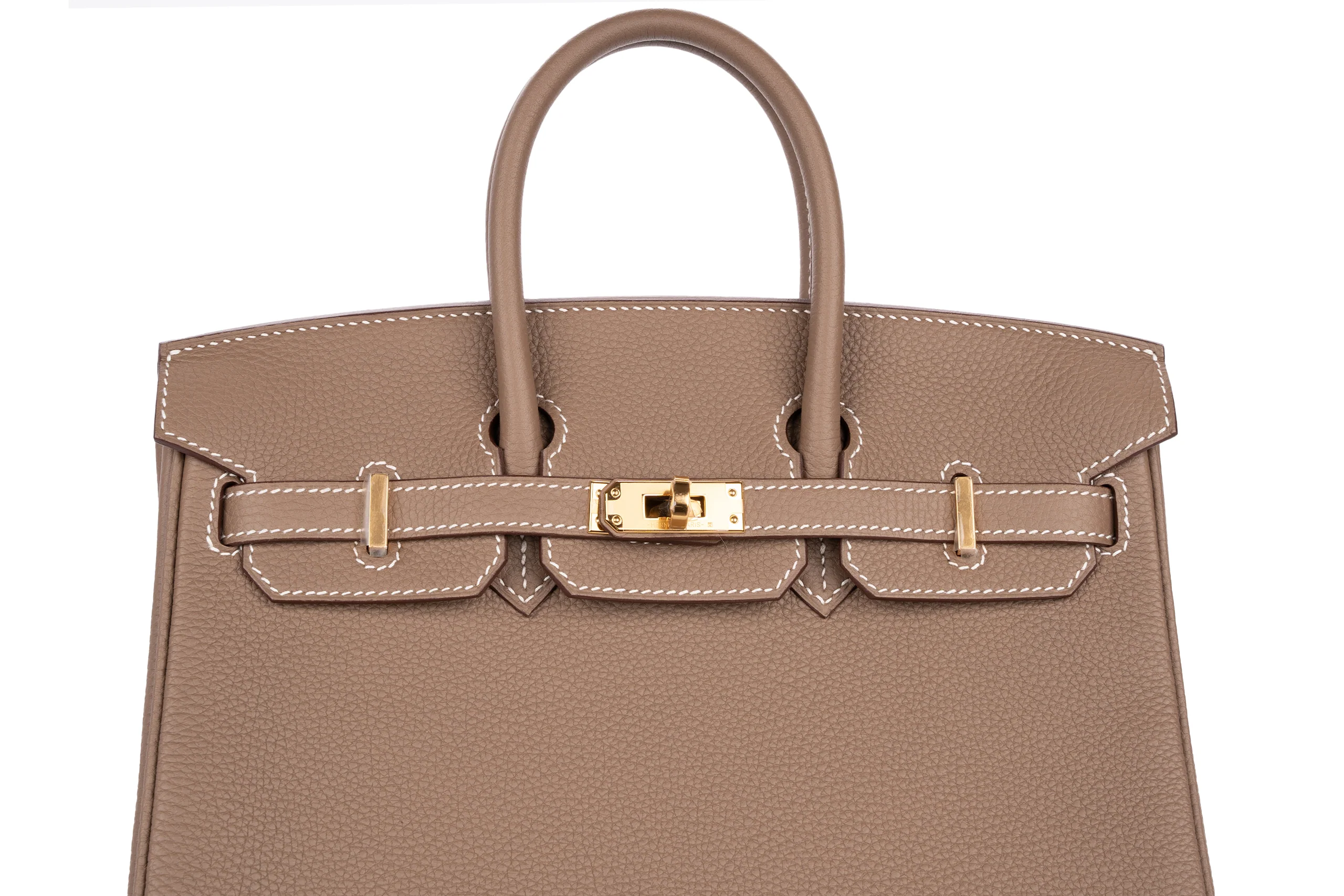 Hermès Birkin 25 Retourne Togo Etoupe GHW - Image 7