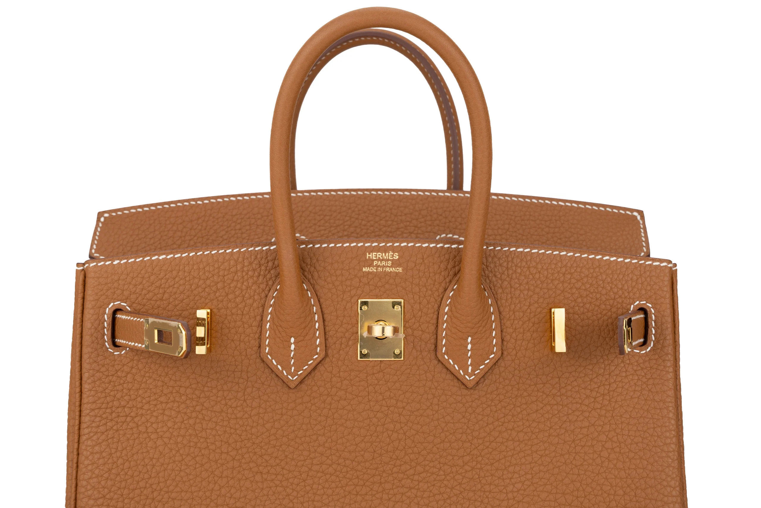 Hermès Birkin 25 Retourne Togo Gold GHW - Image 7