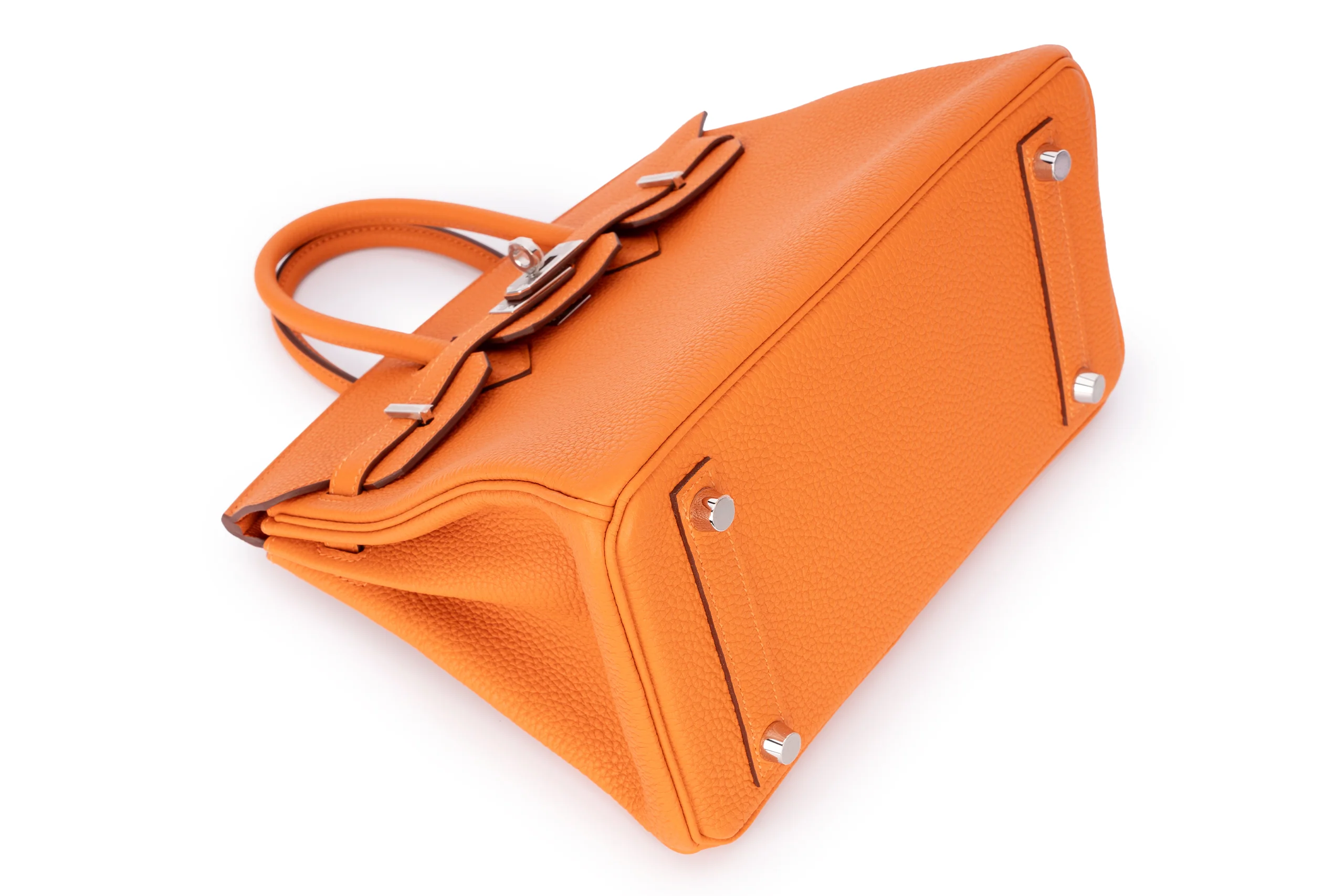 Hermès Birkin 25 Retourne Togo Orange PHW - Image 9