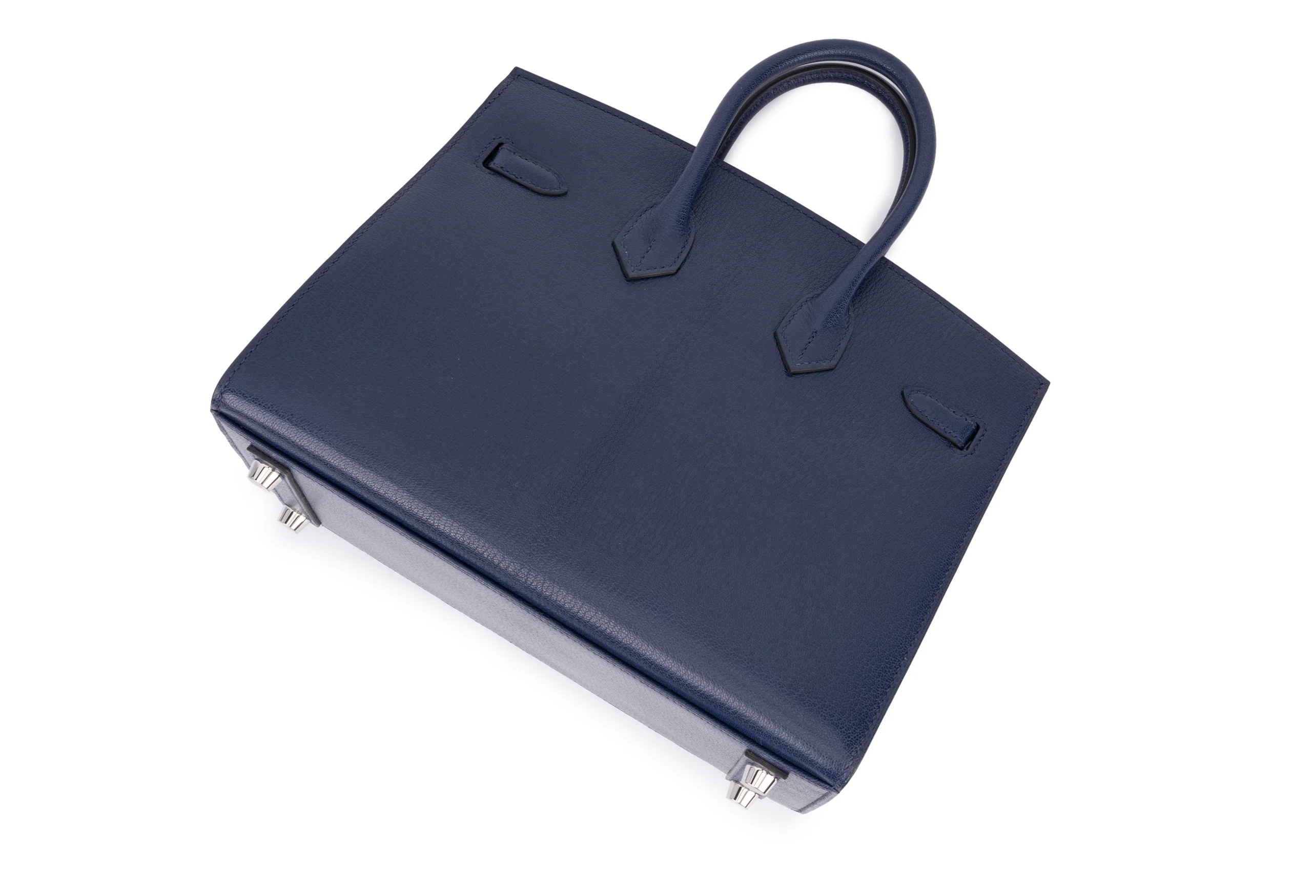 Hermès Birkin 25 	Sellier	Chevre	Blue Sapphire	PHW - Image 11