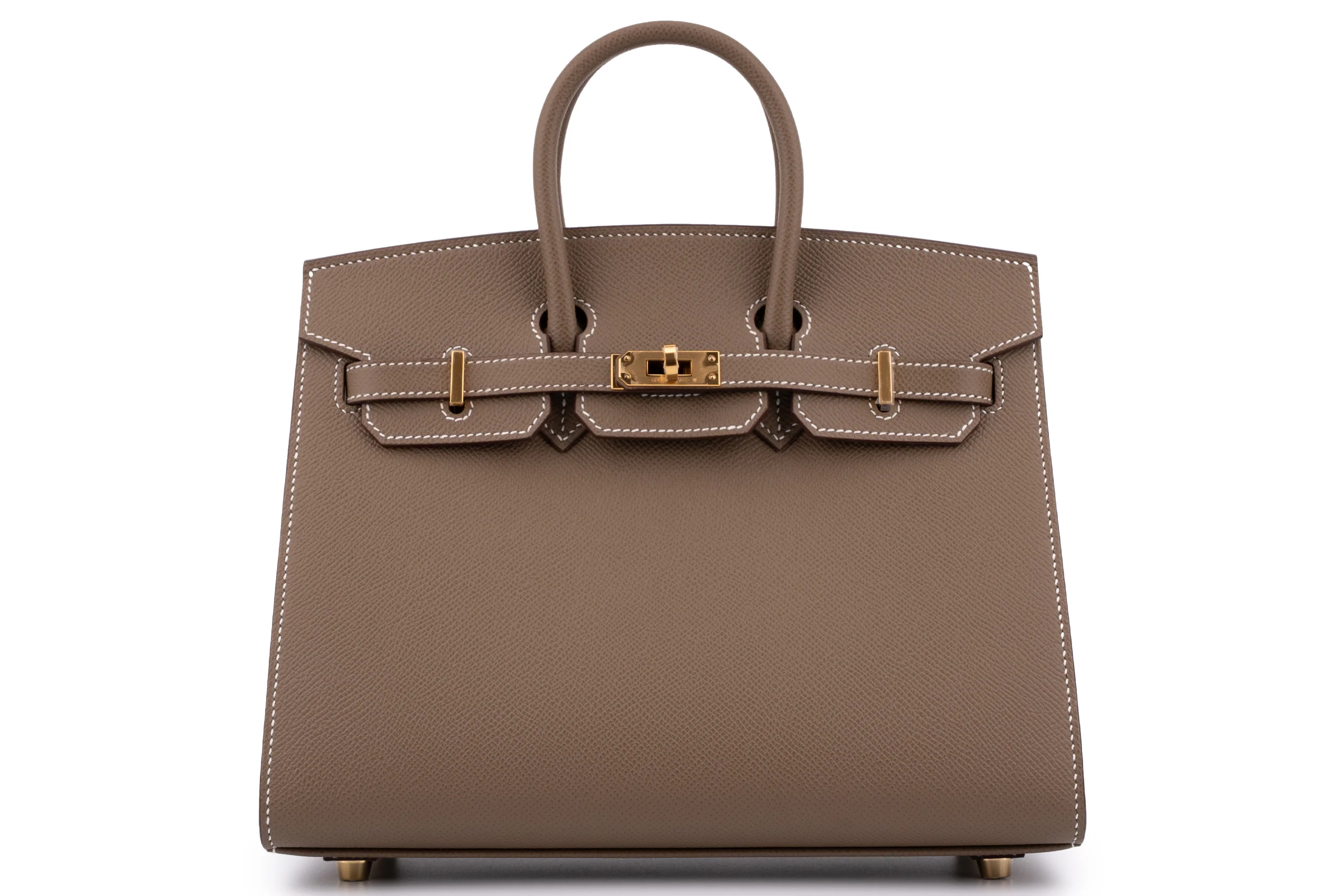 Hermès Birkin 25	Sellier	Epsom 	Etoupe	GHW