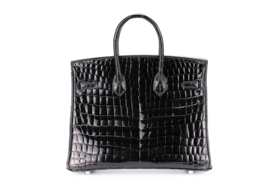 Hermès Birkin 25 Shiny Crocodile Niloticus Black Palladium Hardware - Image 3