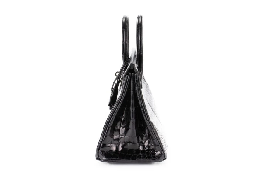 Hermès Birkin 25 Shiny Crocodile Niloticus Black Palladium Hardware - Image 4