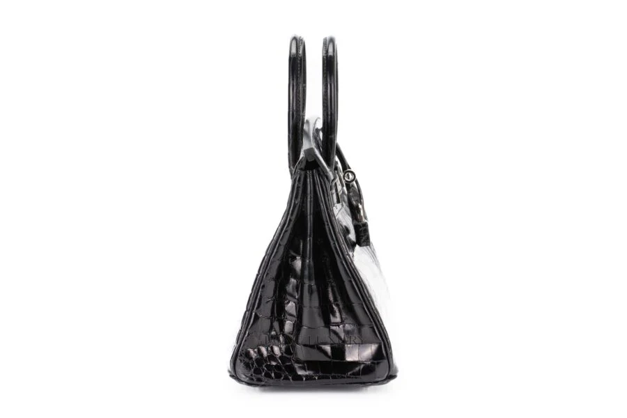 Hermès Birkin 25 Shiny Crocodile Niloticus Black Palladium Hardware - Image 5