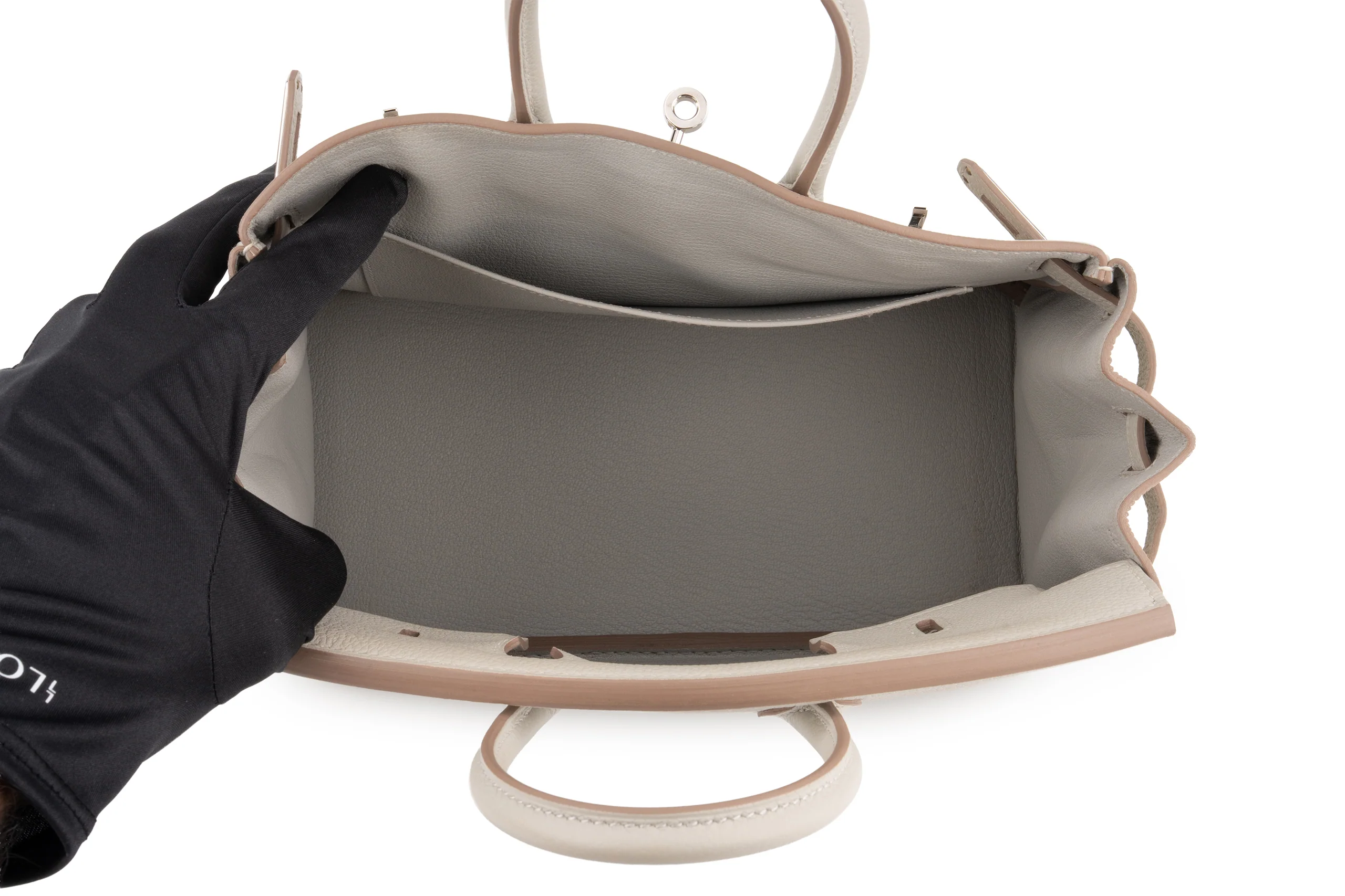 Hermès Birkin 25 		Togo 	Gris Perle 	PHW - Image 9