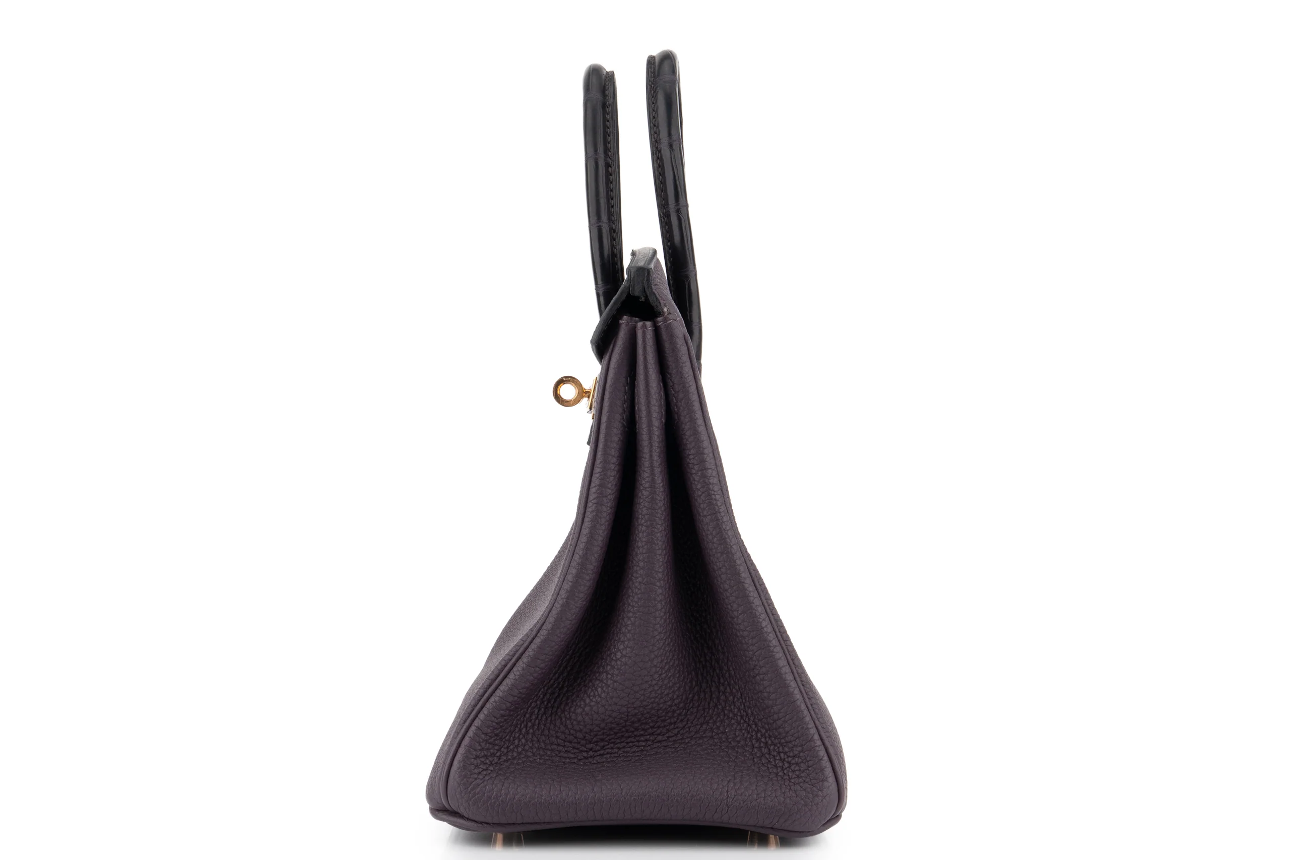 Hermès Birkin 25 Togo Touch Alligator Missisipiensis Prunoir / Raisin GHW - Image 3