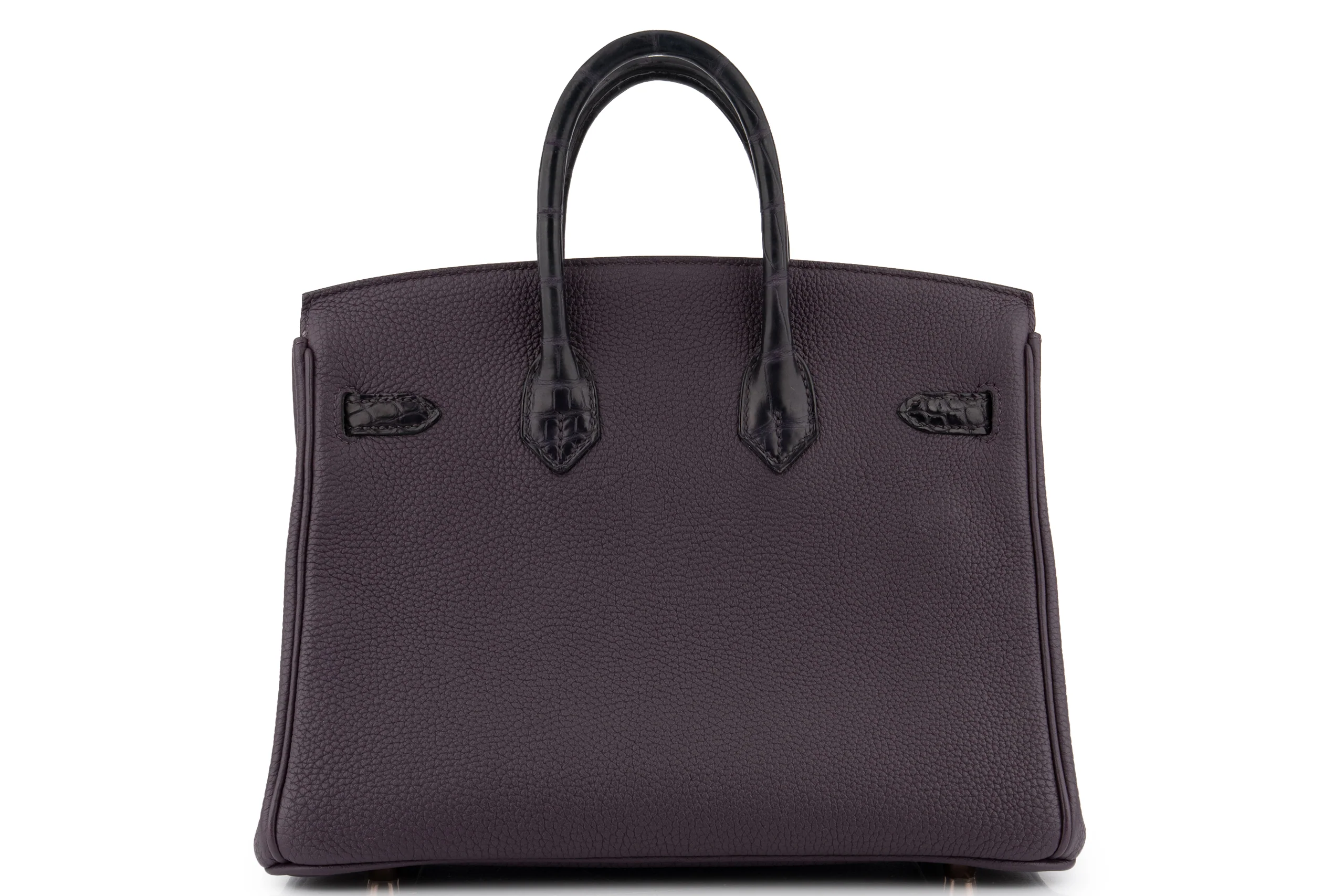 Hermès Birkin 25 Togo Touch Alligator Missisipiensis Prunoir / Raisin GHW - Image 4