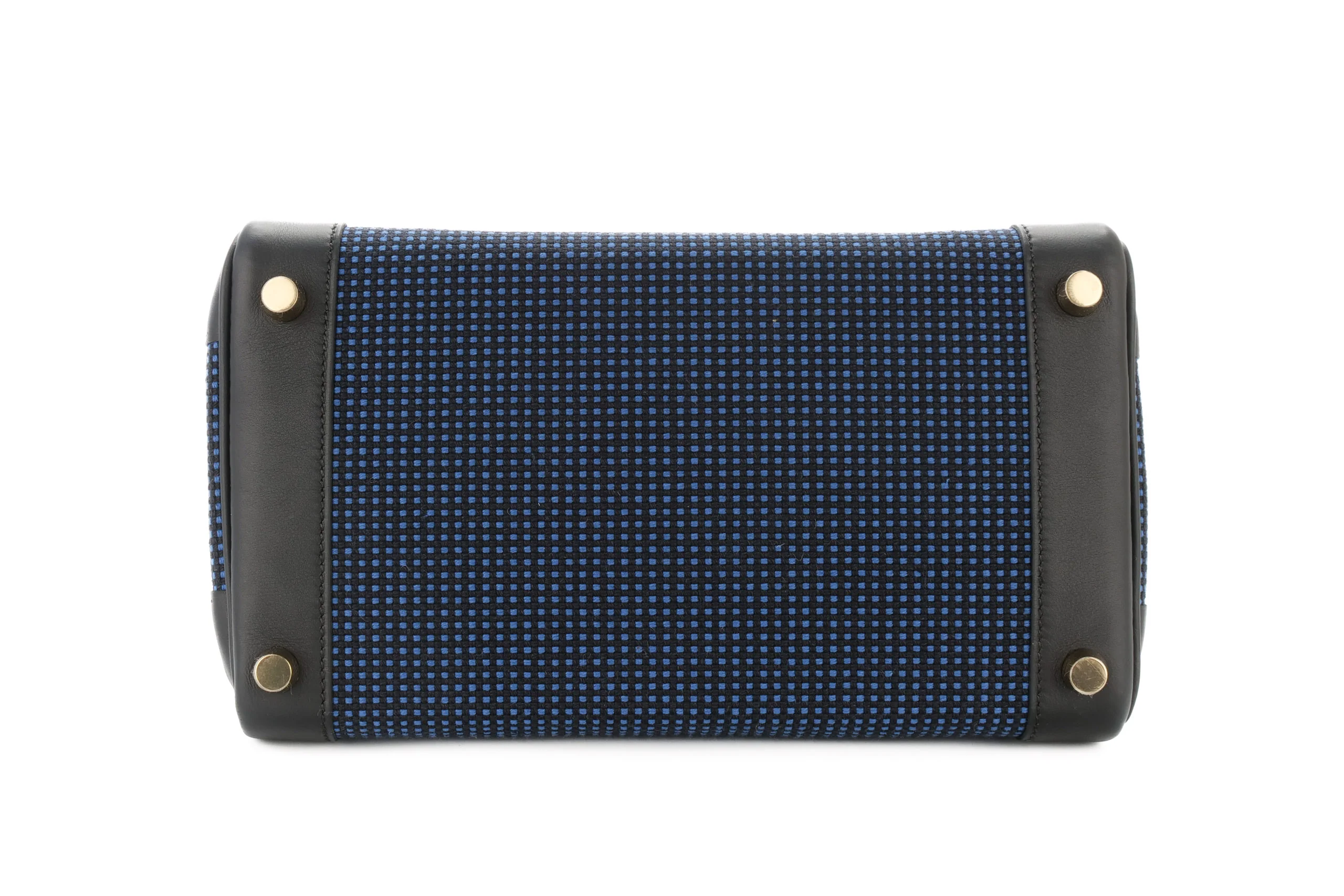 Hermès Birkin 25		Toile  Quadrille	Blue / Noir	GHW - Image 6