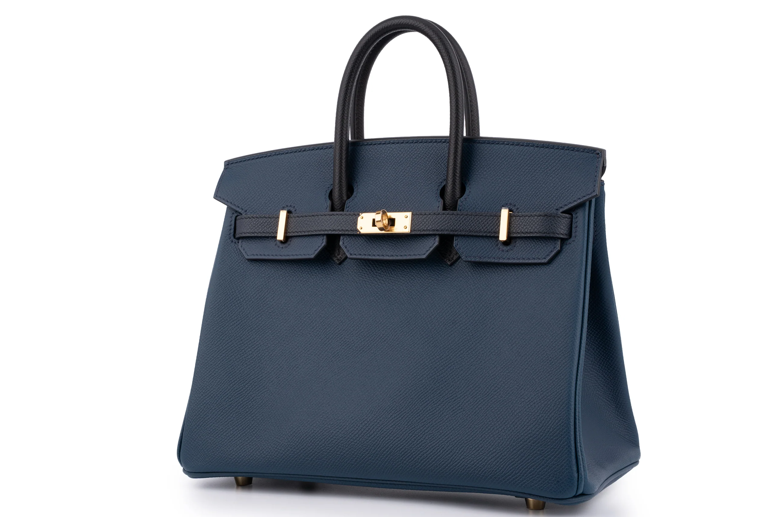 Hermès Birkin 25	Tri-Color	Epsom	Bleu De Prusse / Indigo / Noir	GHW - Image 2