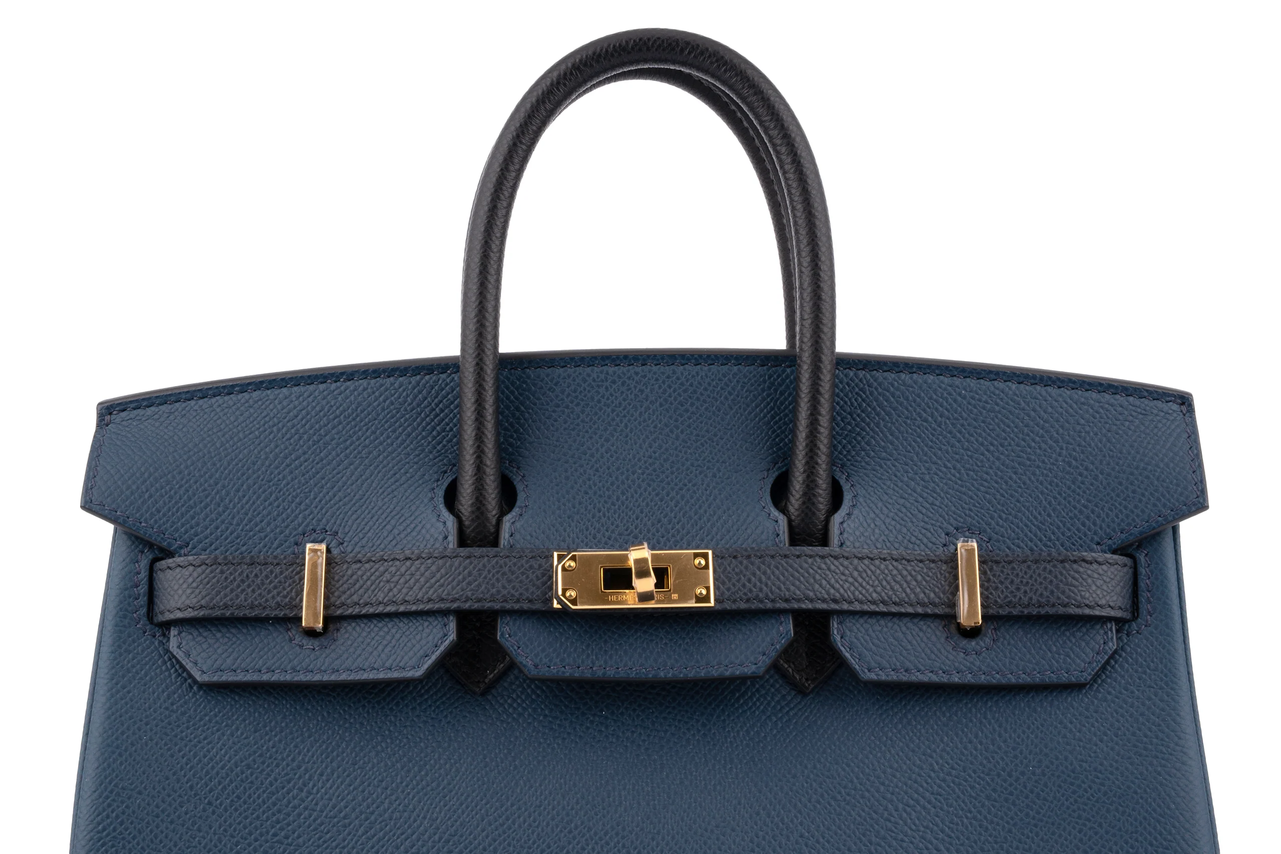 Hermès Birkin 25	Tri-Color	Epsom	Bleu De Prusse / Indigo / Noir	GHW - Image 7