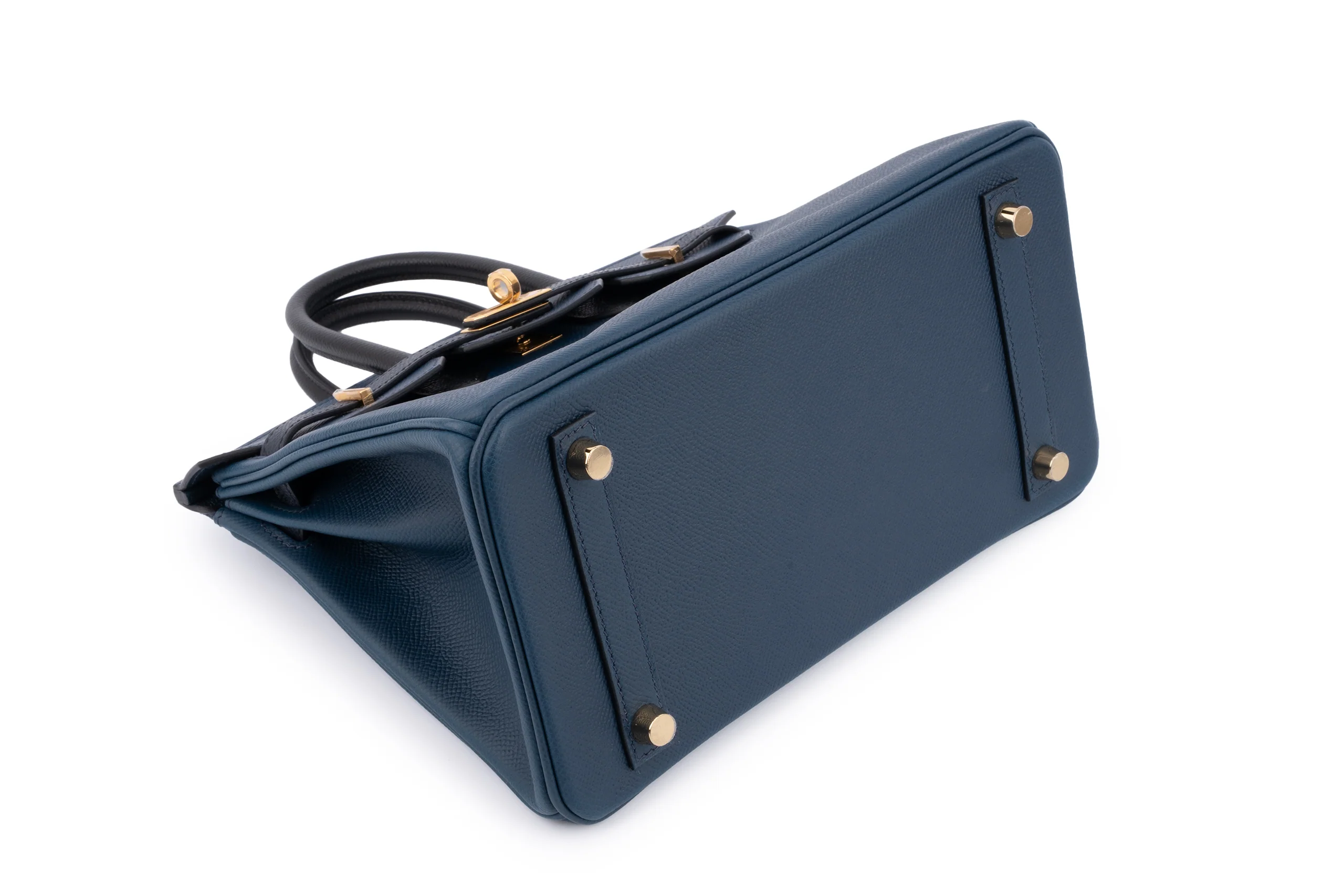 Hermès Birkin 25	Tri-Color	Epsom	Bleu De Prusse / Indigo / Noir	GHW - Image 8