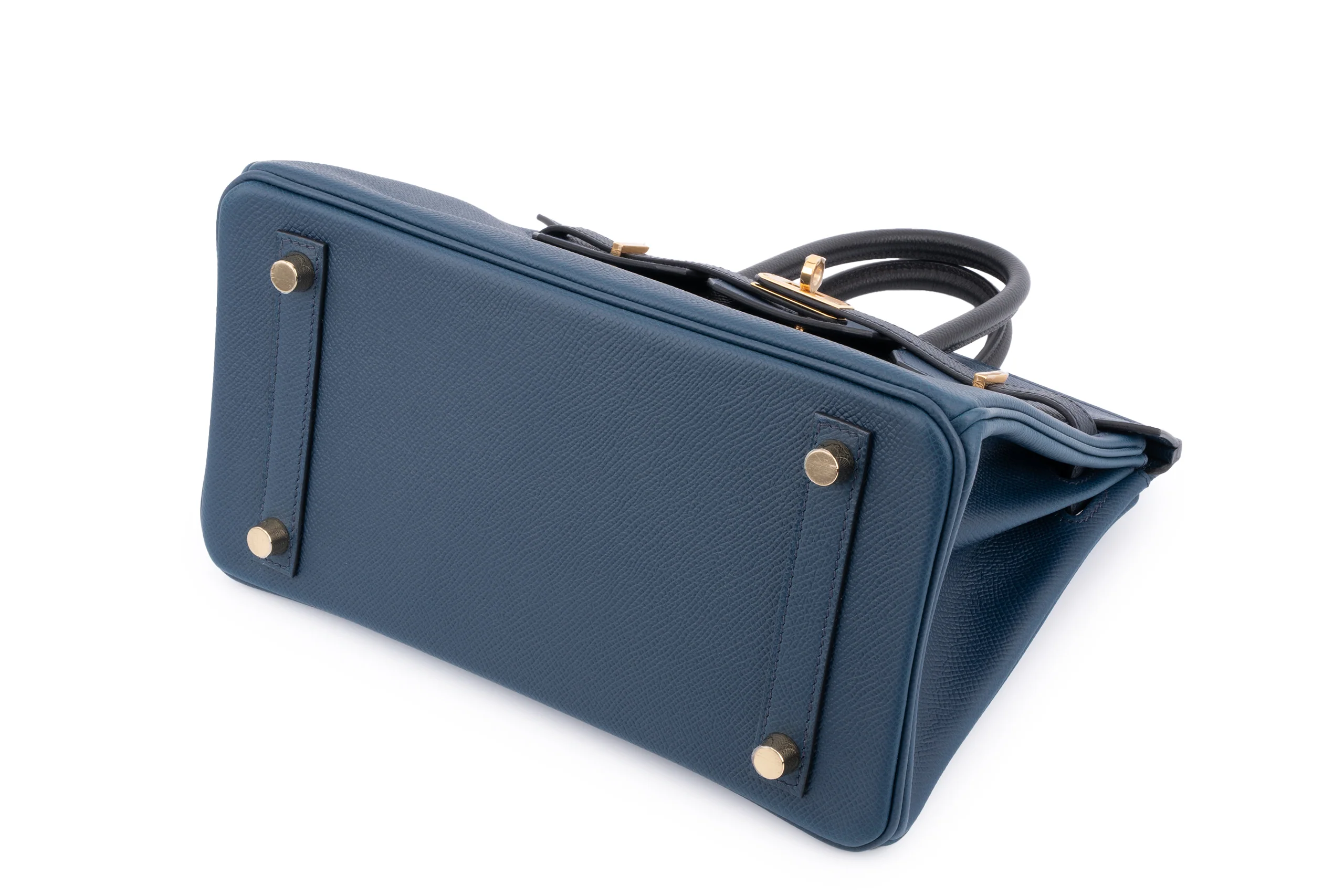 Hermès Birkin 25	Tri-Color	Epsom	Bleu De Prusse / Indigo / Noir	GHW - Image 9