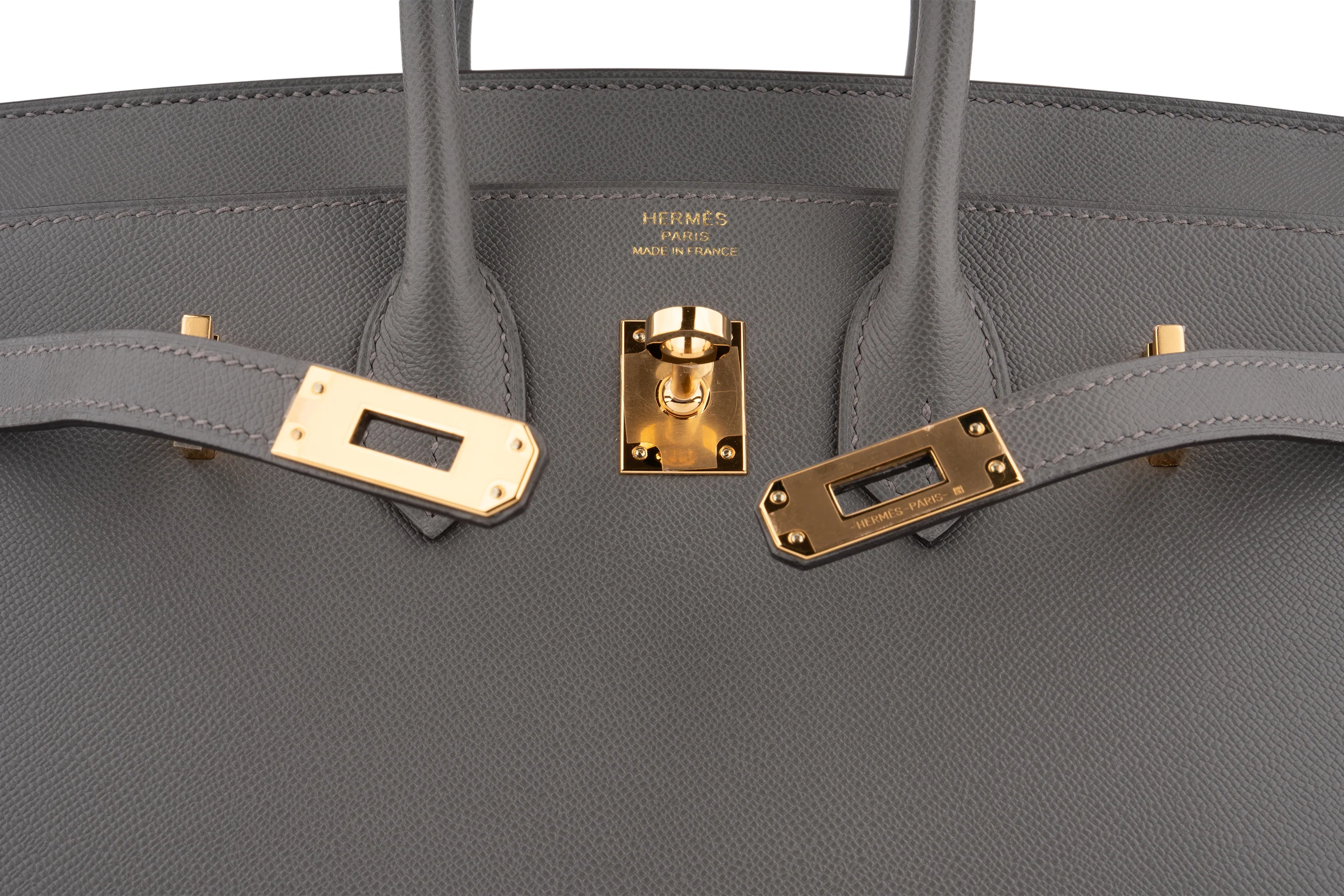 Hermès Birkin 25		Sellier  Veau Madame 	Gris Misty 	GHW - Image 8