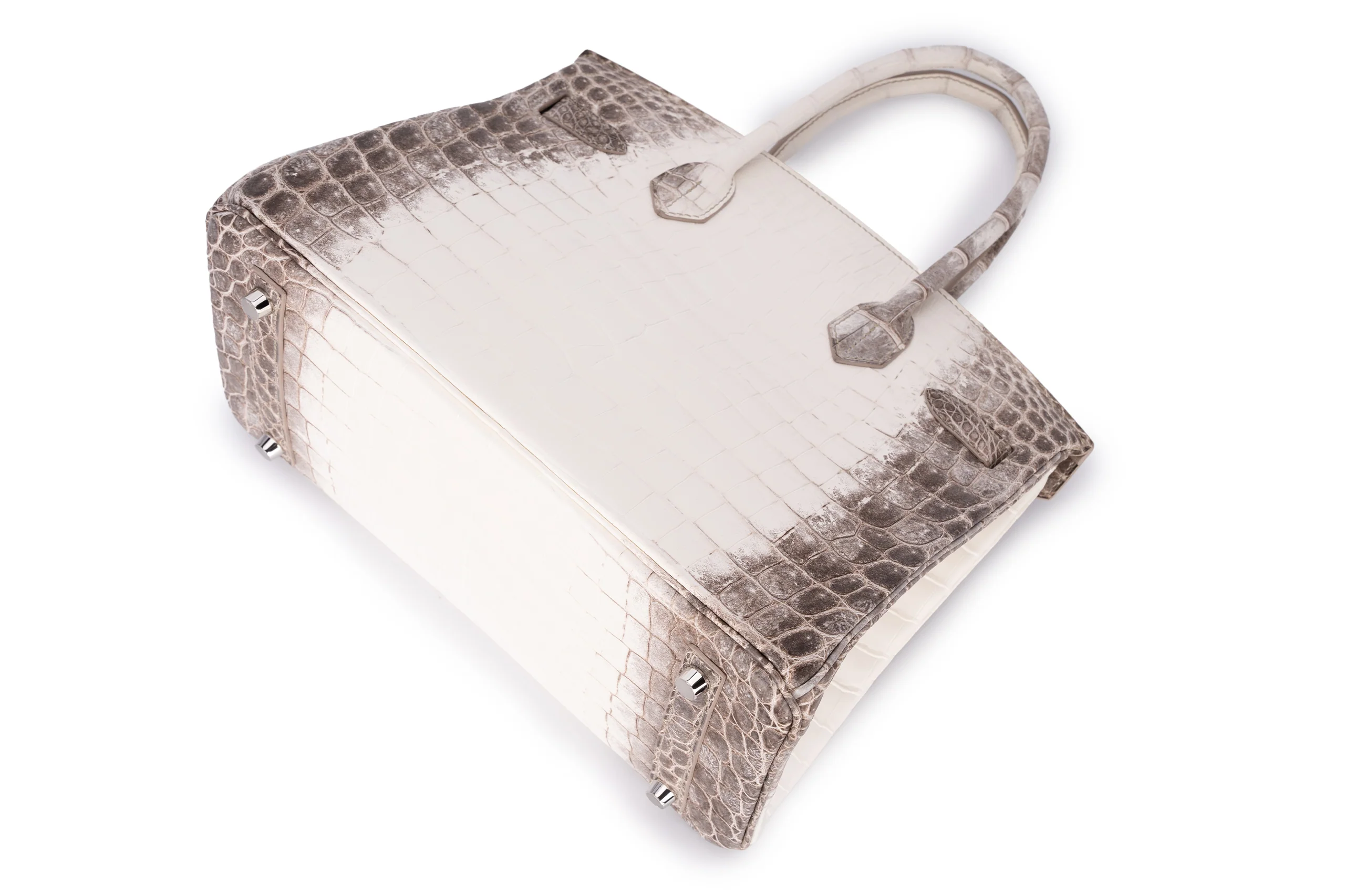 Hermès Birkin 30 Exotic Himalaya Blanc Crocodile Niloticus White Gold And Diamond - Image 10