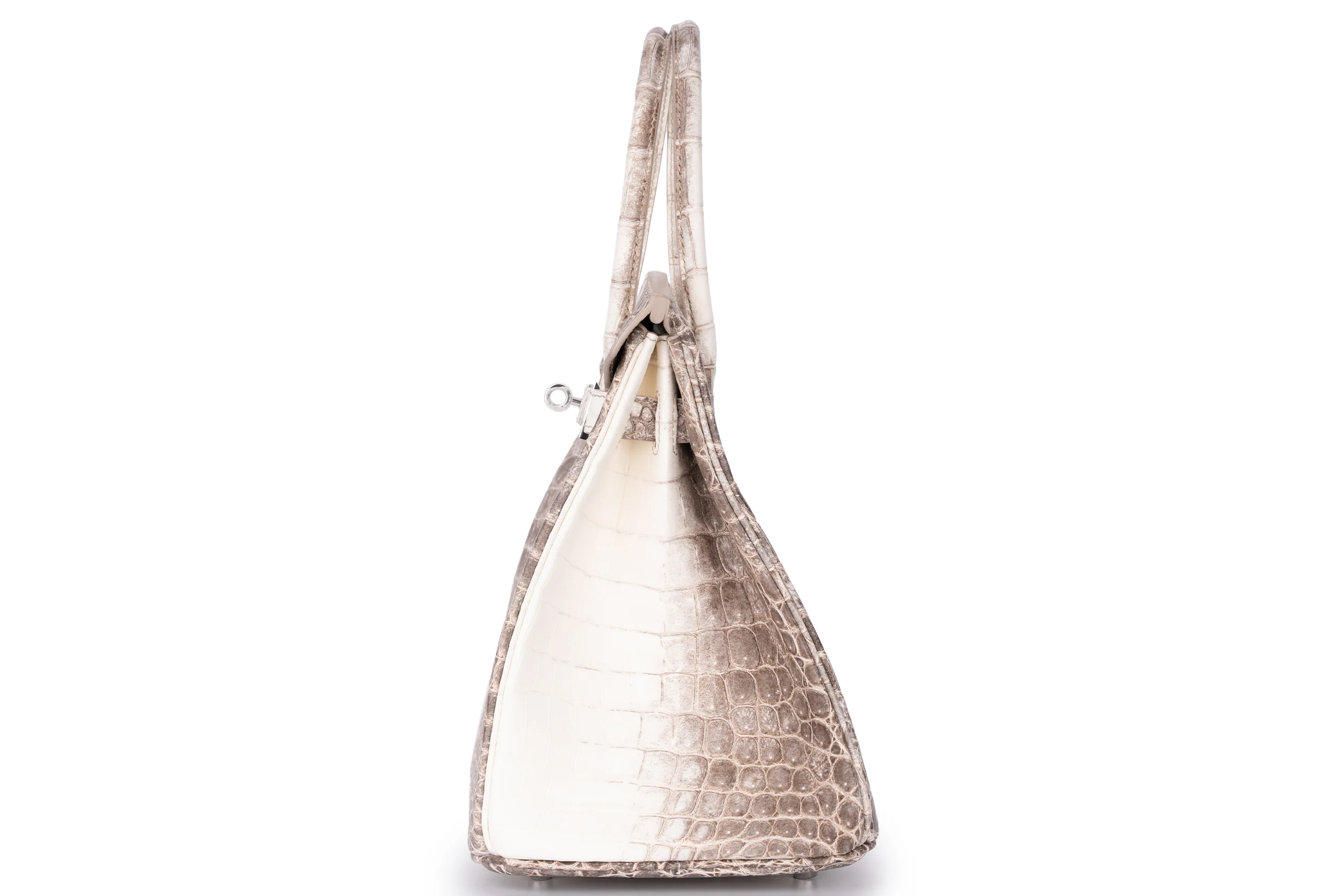 Hermès Birkin 30 Exotic Himalaya Blanc Crocodile Niloticus White Gold And Diamond - Image 3