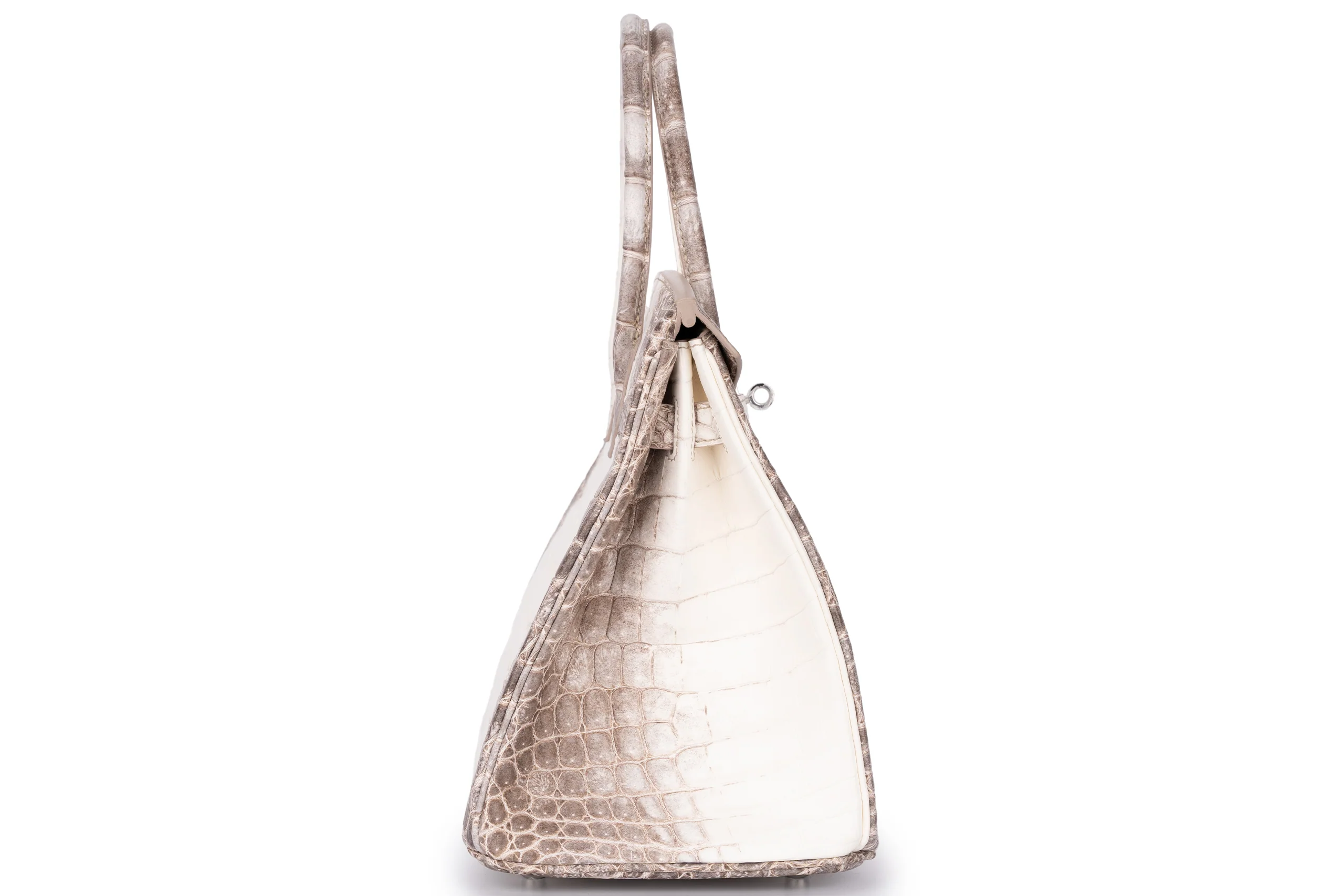 Hermès Birkin 30 Exotic Himalaya Blanc Crocodile Niloticus White Gold And Diamond - Image 5