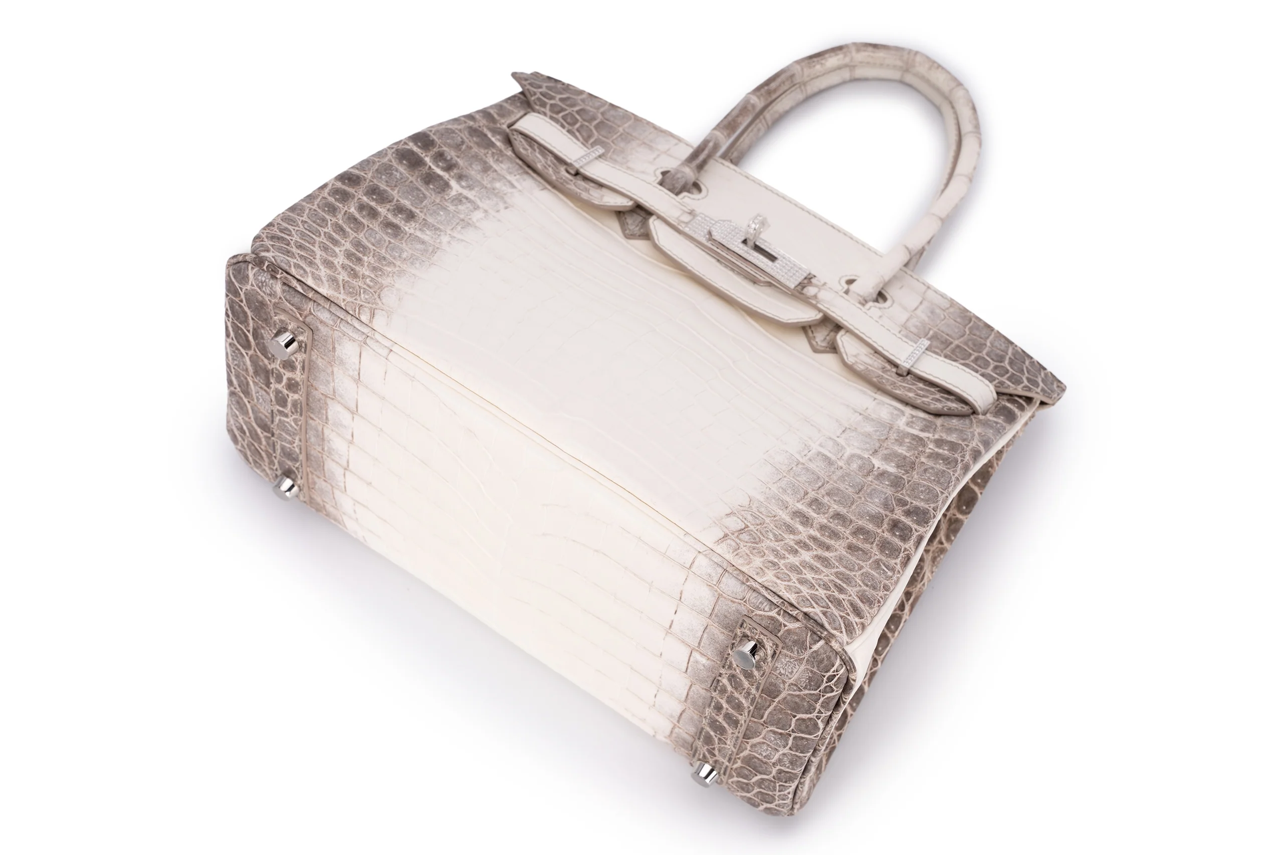 Hermès Birkin 30 Exotic Himalaya Blanc Crocodile Niloticus White Gold And Diamond - Image 8