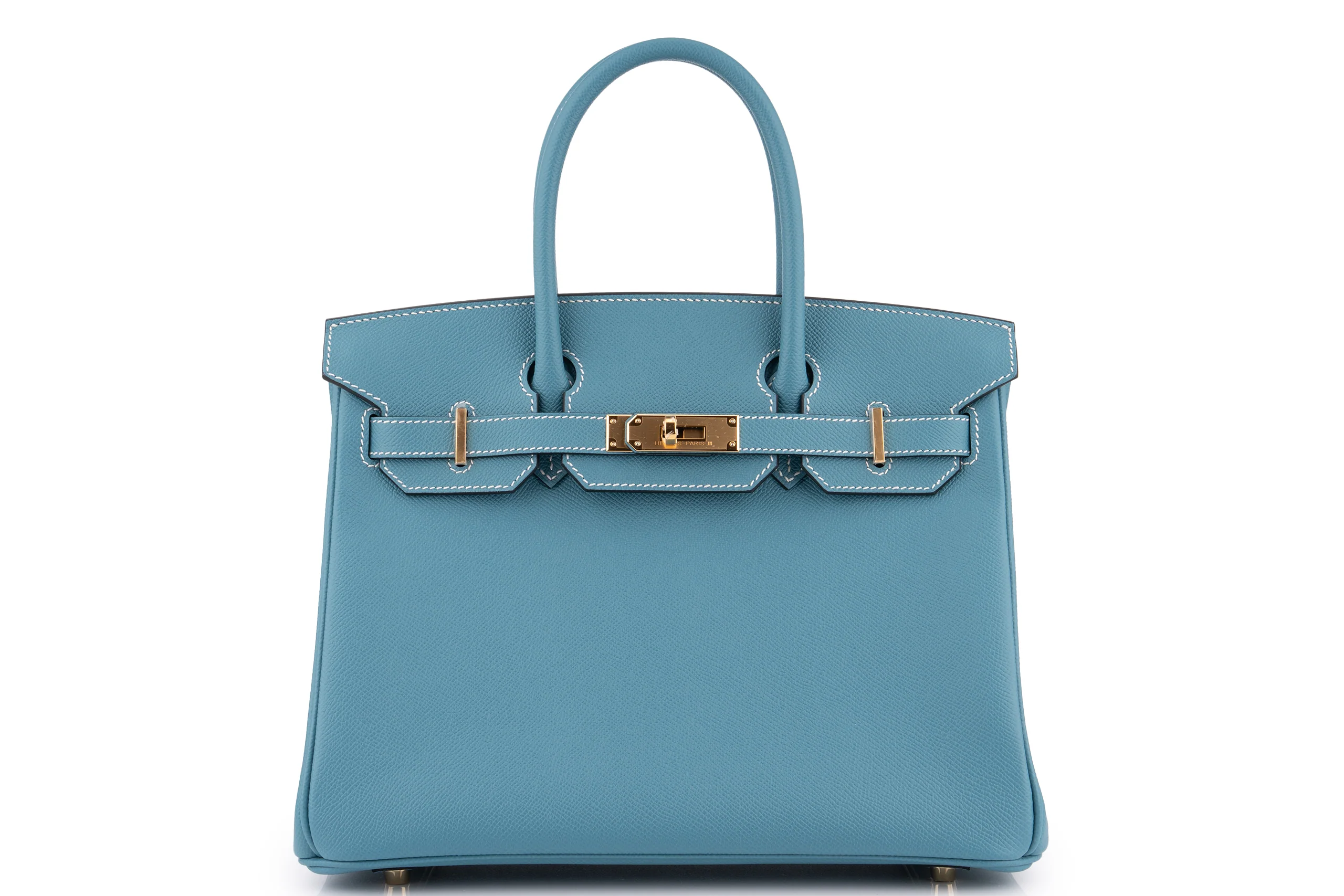 Hermès Birkin 30	Retourne	Epsom	Blue Jean	GHW