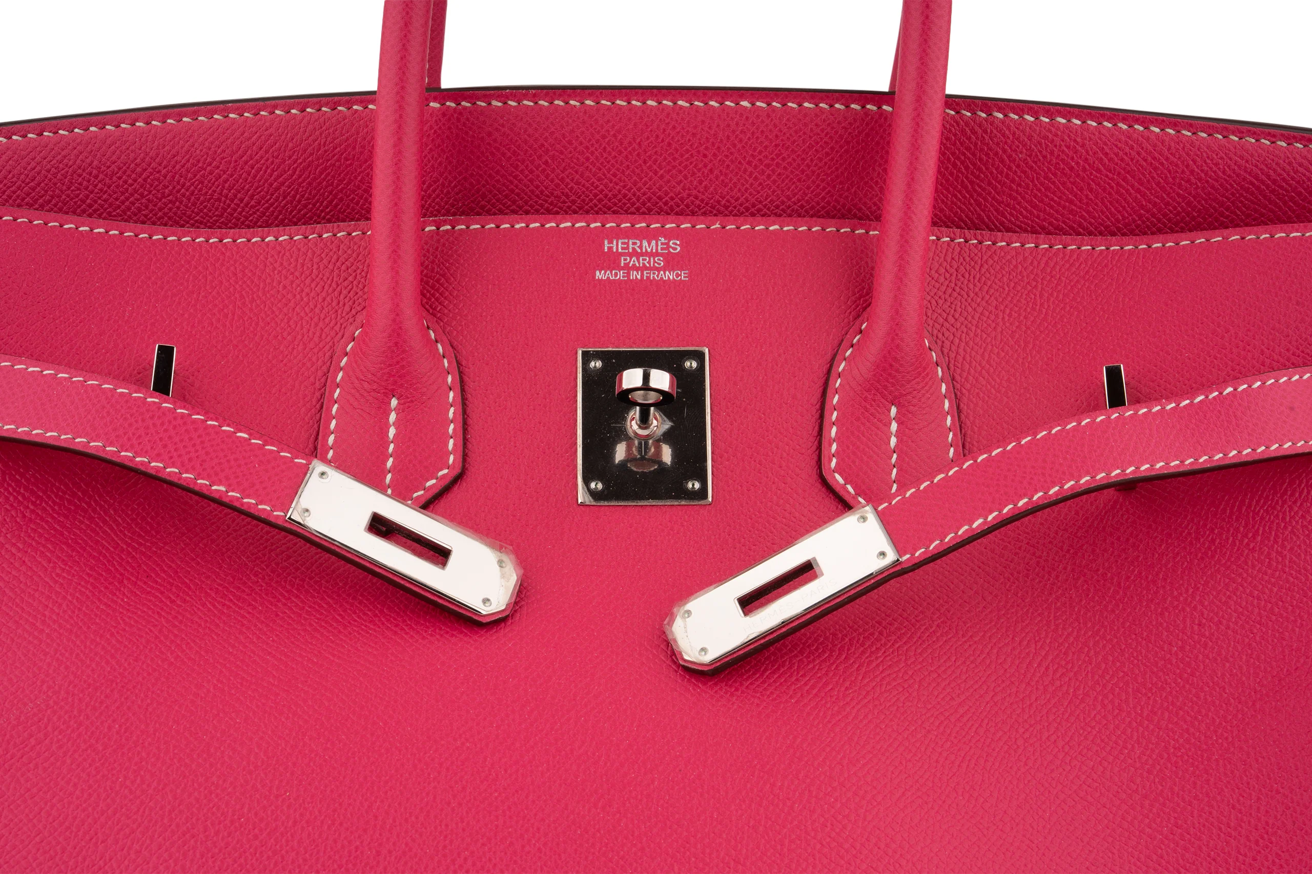 Hermès Birkin 35	Retourne	Epsom	Rose Tyrian 	PHW - Image 8
