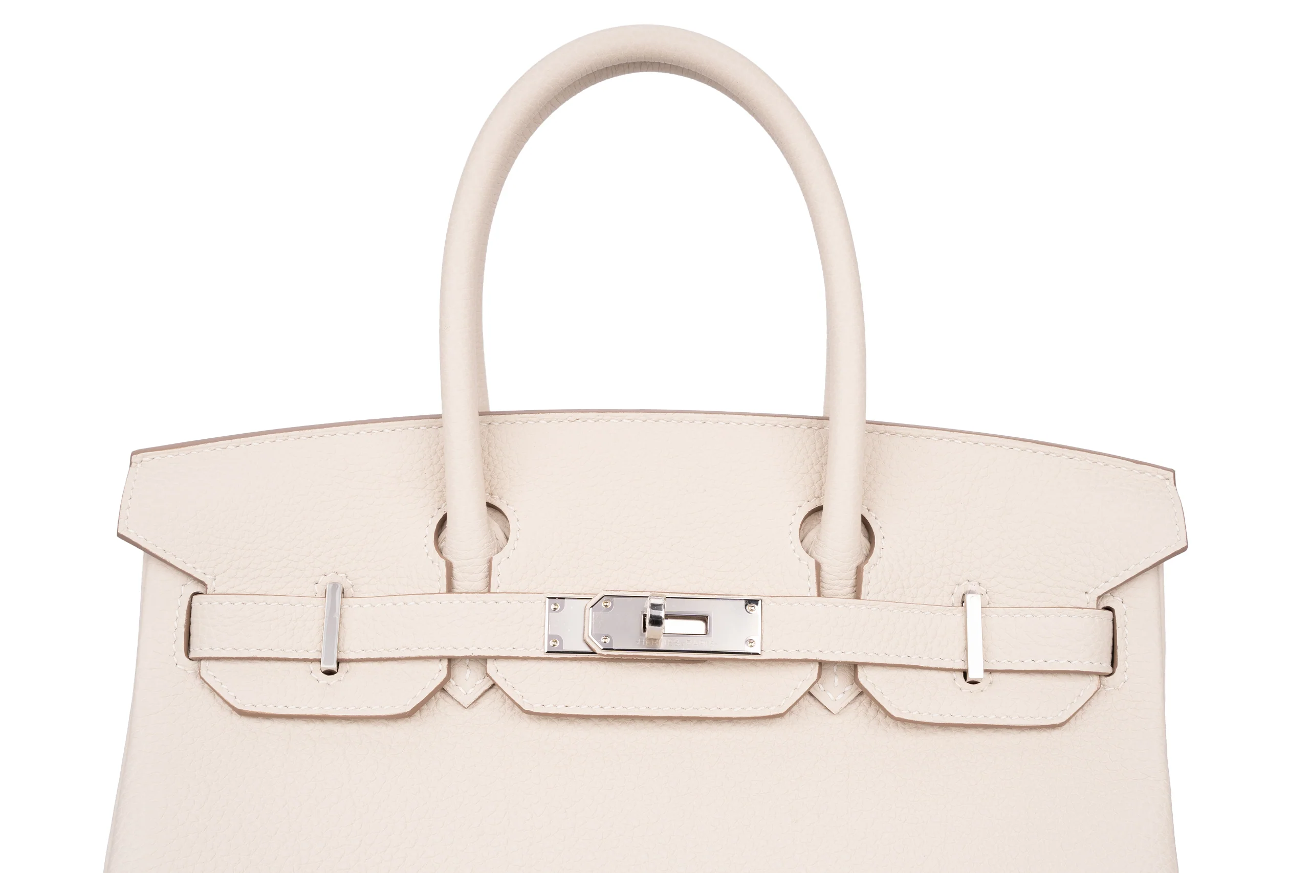 Hermès Birkin 30 Retourne Togo Veau Craie PHW - Image 7