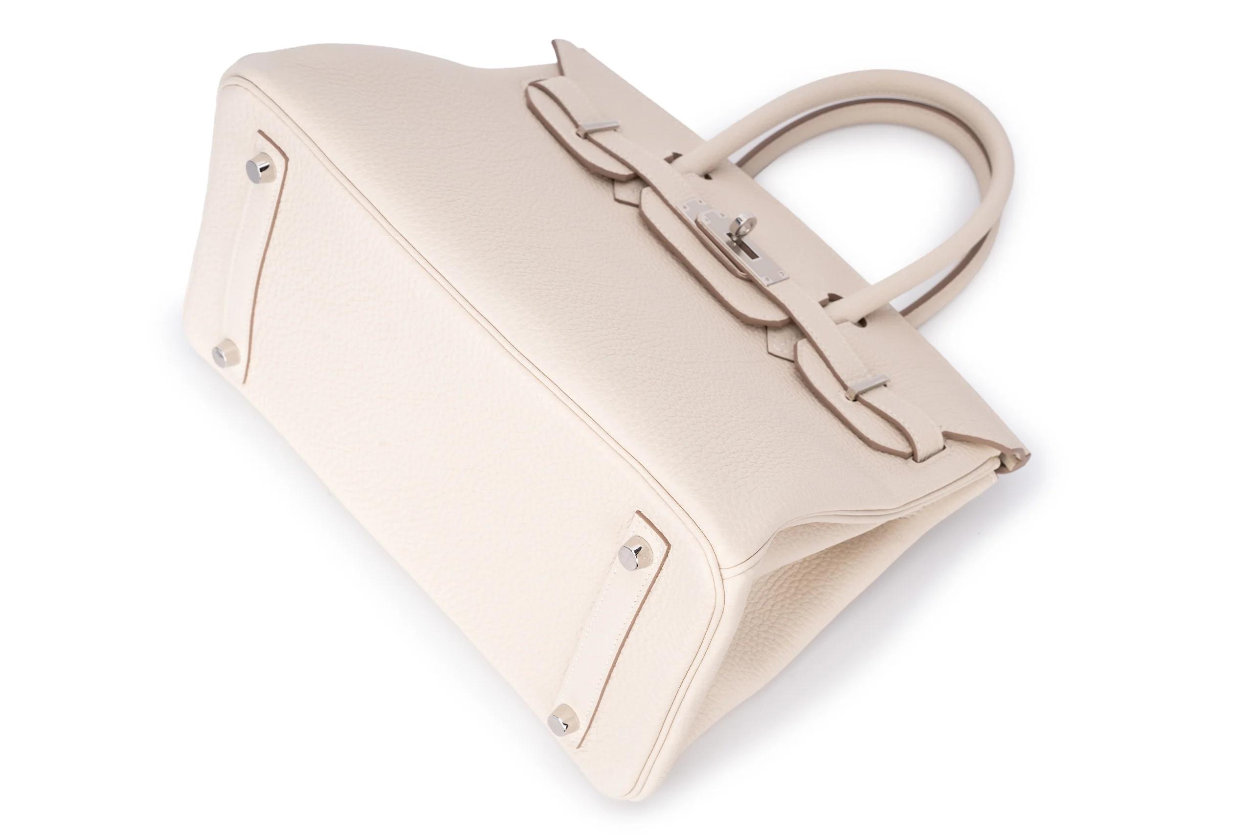 Hermès Birkin 30 Retourne Togo Veau Craie PHW - Image 8