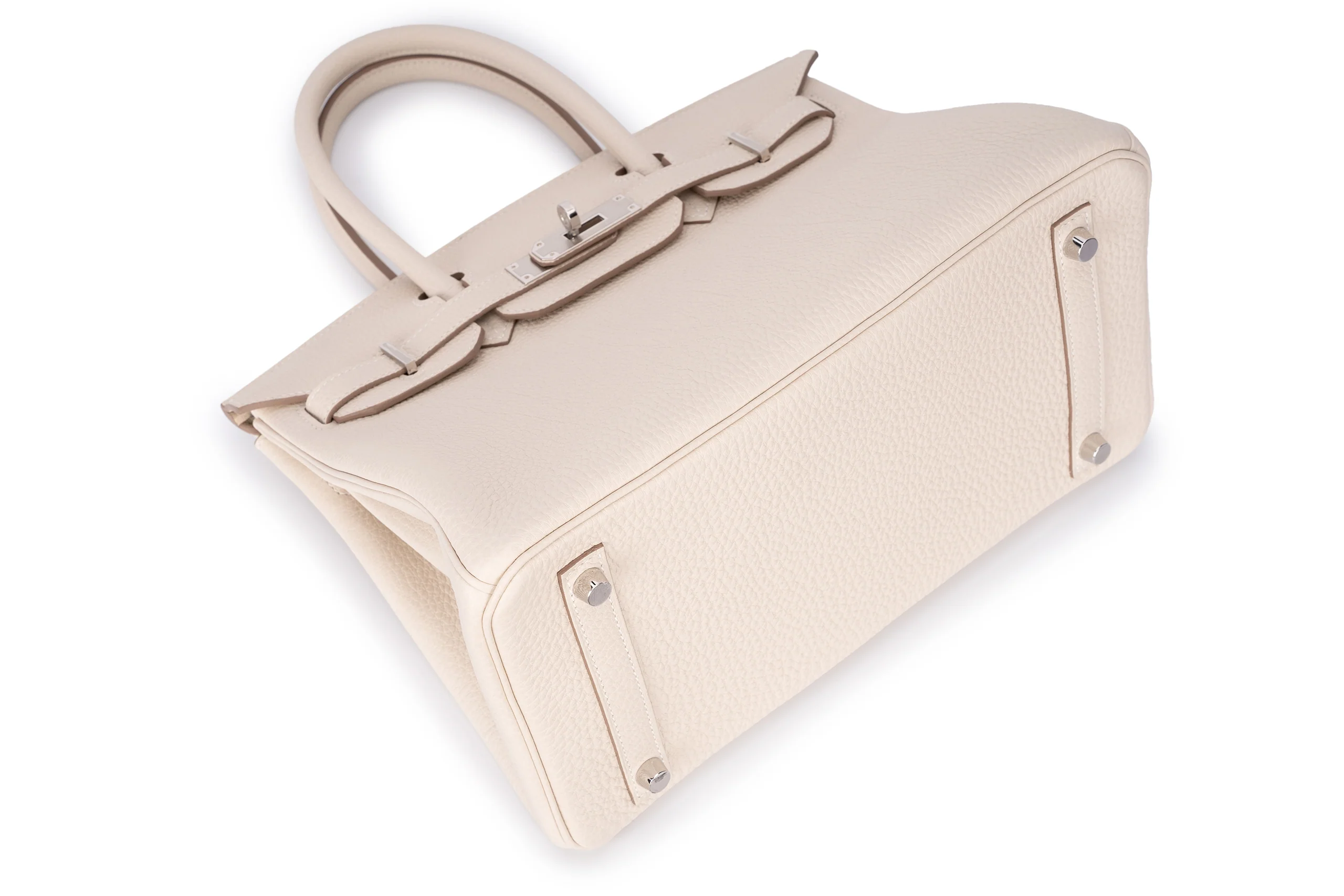 Hermès Birkin 30 Retourne Togo Veau Craie PHW - Image 9