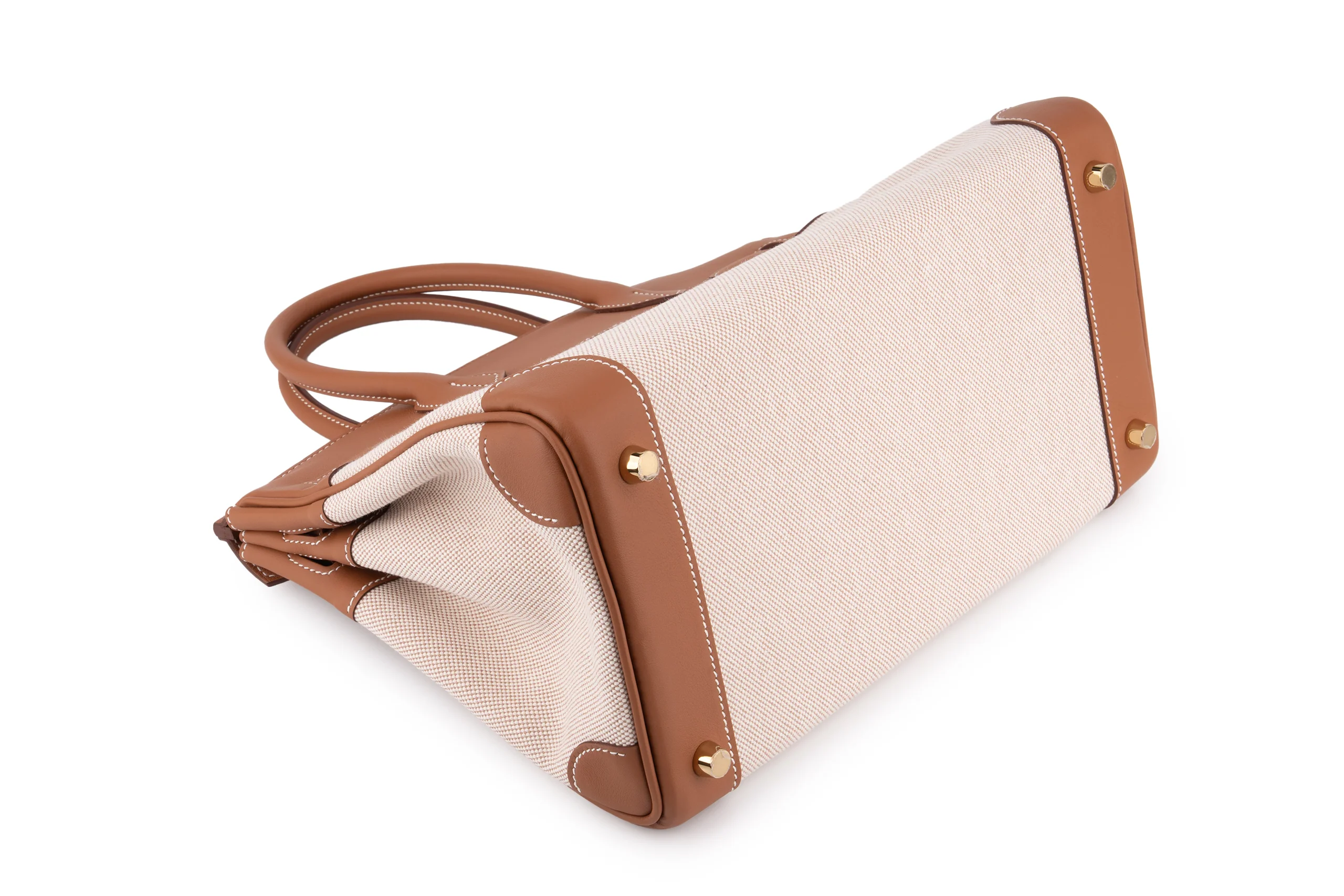 Hermès Birkin 30	Swift /Canvas /Ecru	Gold	GHW - Image 11
