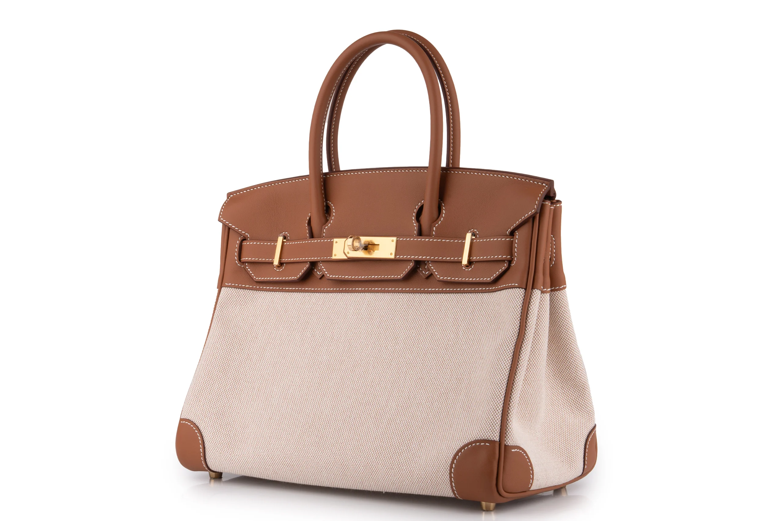 Hermès Birkin 30	Swift /Canvas /Ecru	Gold	GHW - Image 2