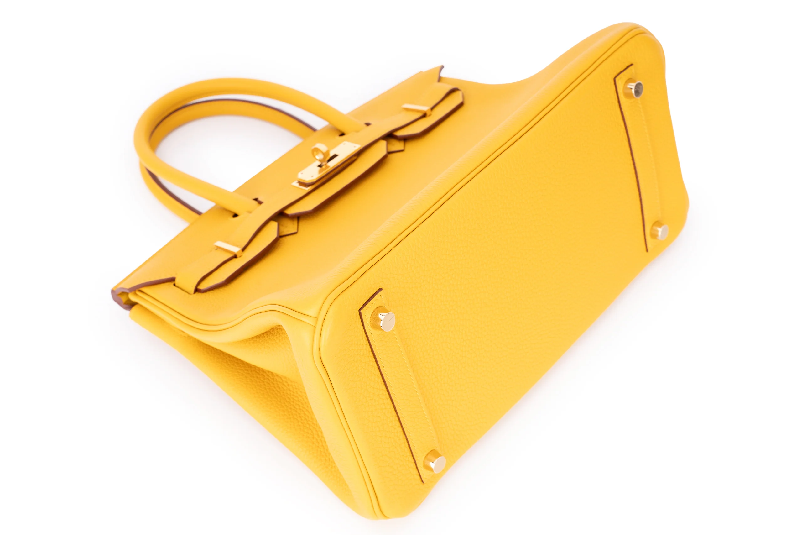 Hermès Birkin 30 Togo Jaune Ambre GHW - Image 8