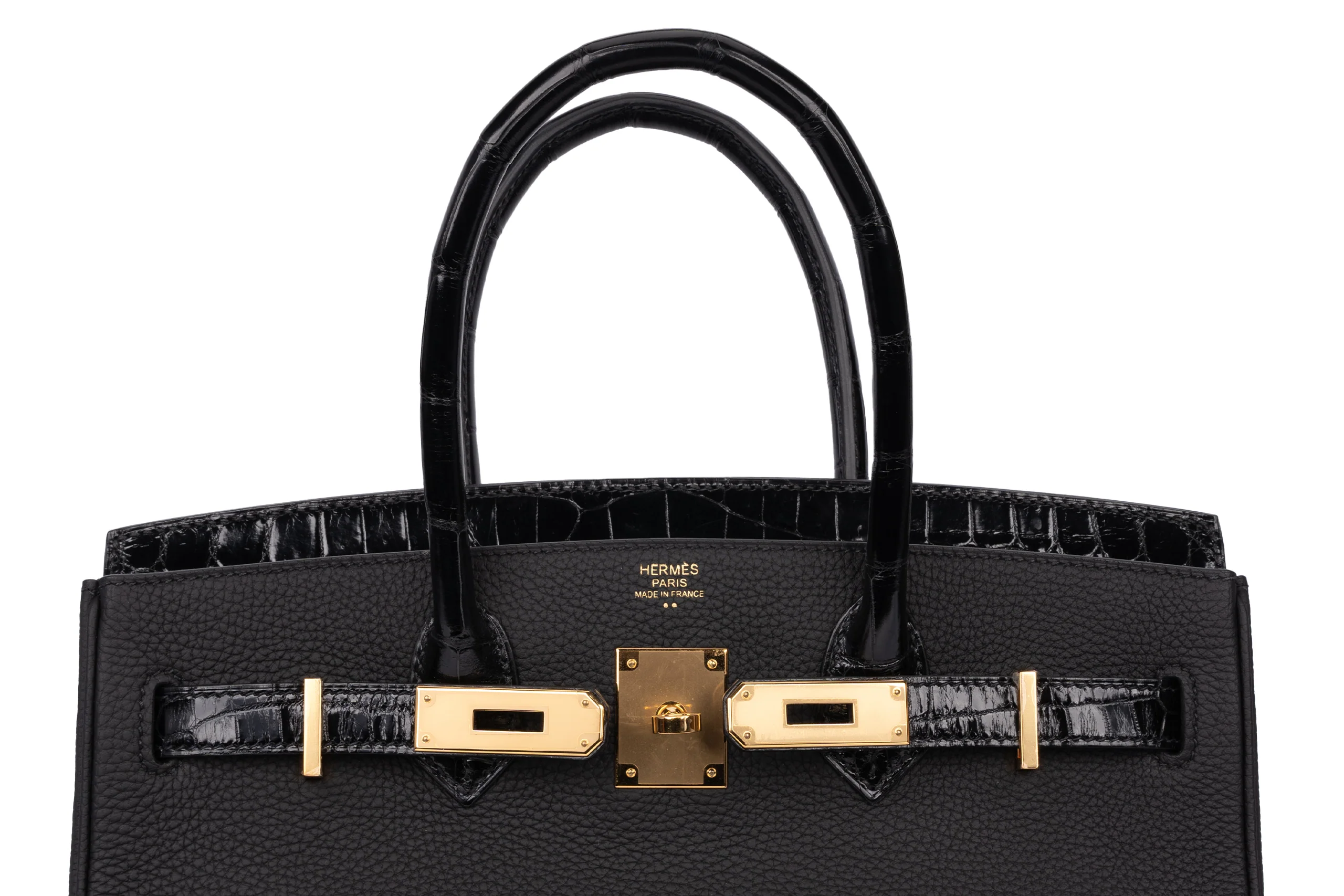 Hermès Birkin 30	Touch	Togo/Croc Nilo Lisse	Noir	GHW - Image 8